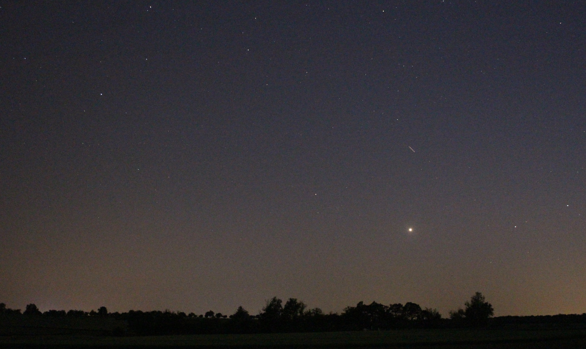 Venus und Mars am Abendhimmel