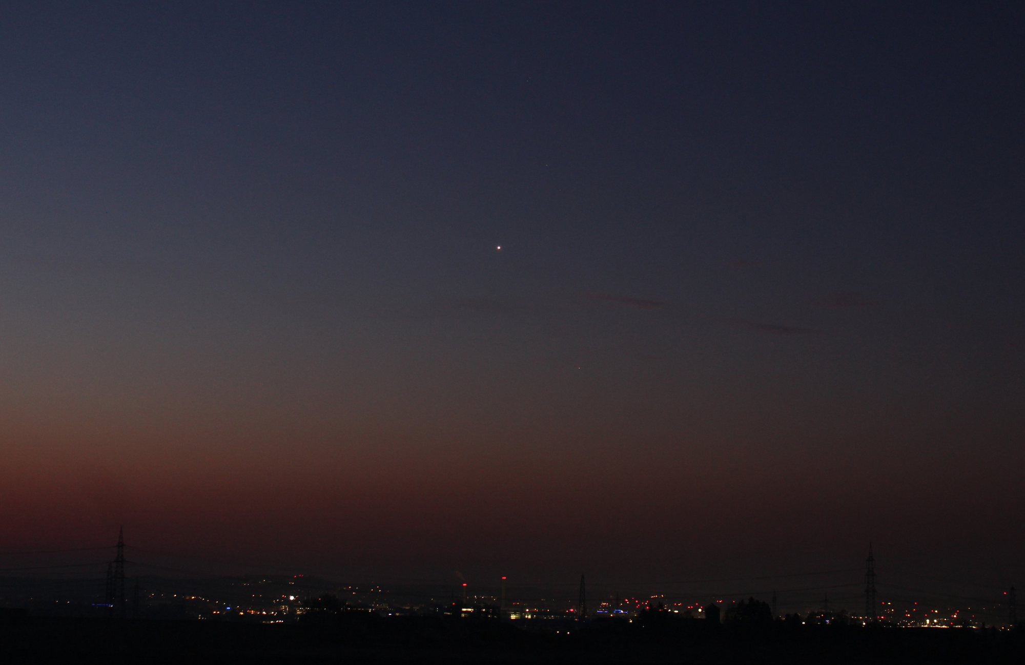 Venus und Mars in der Morgendämmerung