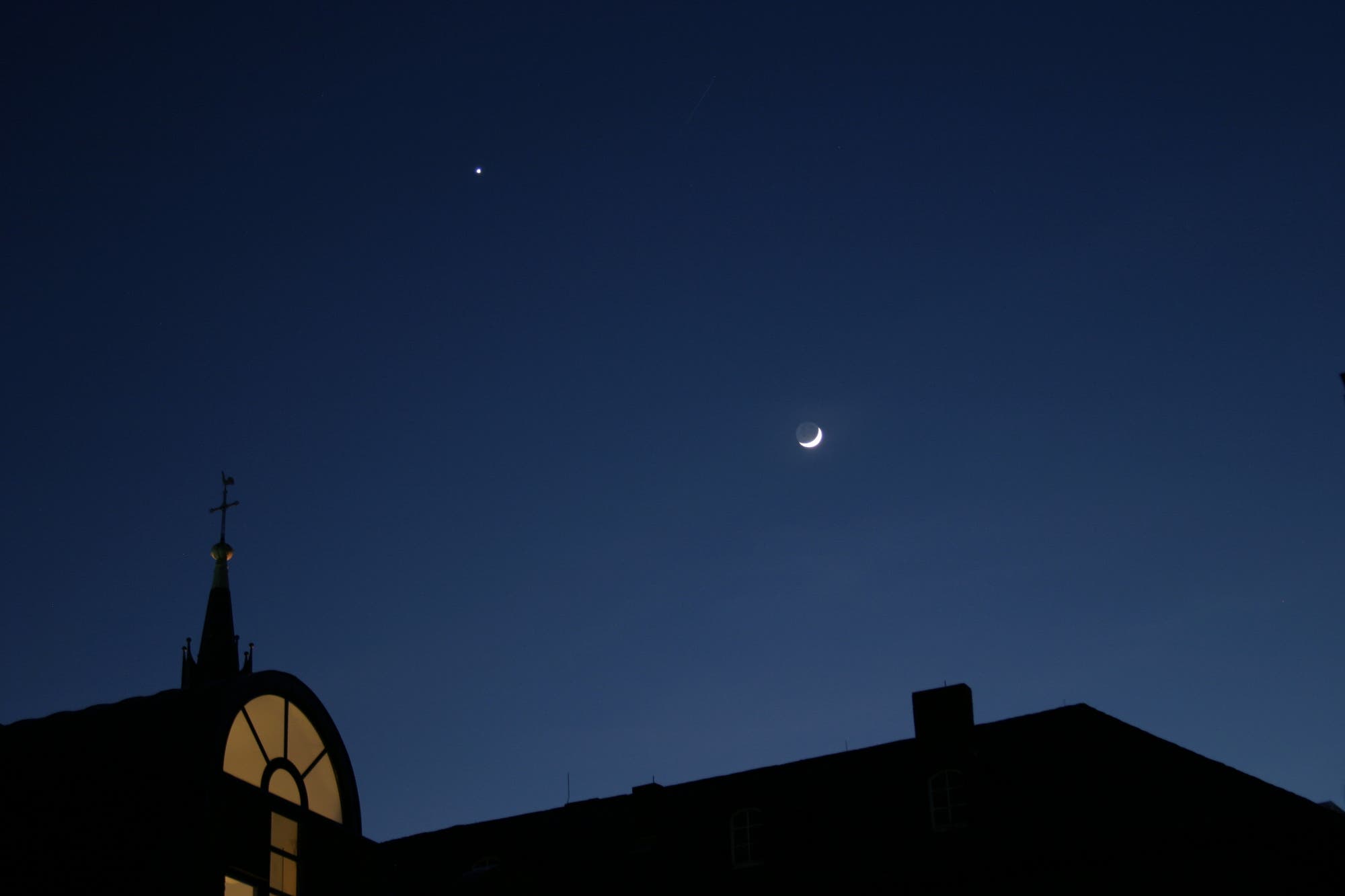 Mond und Venus am 29.1.2009