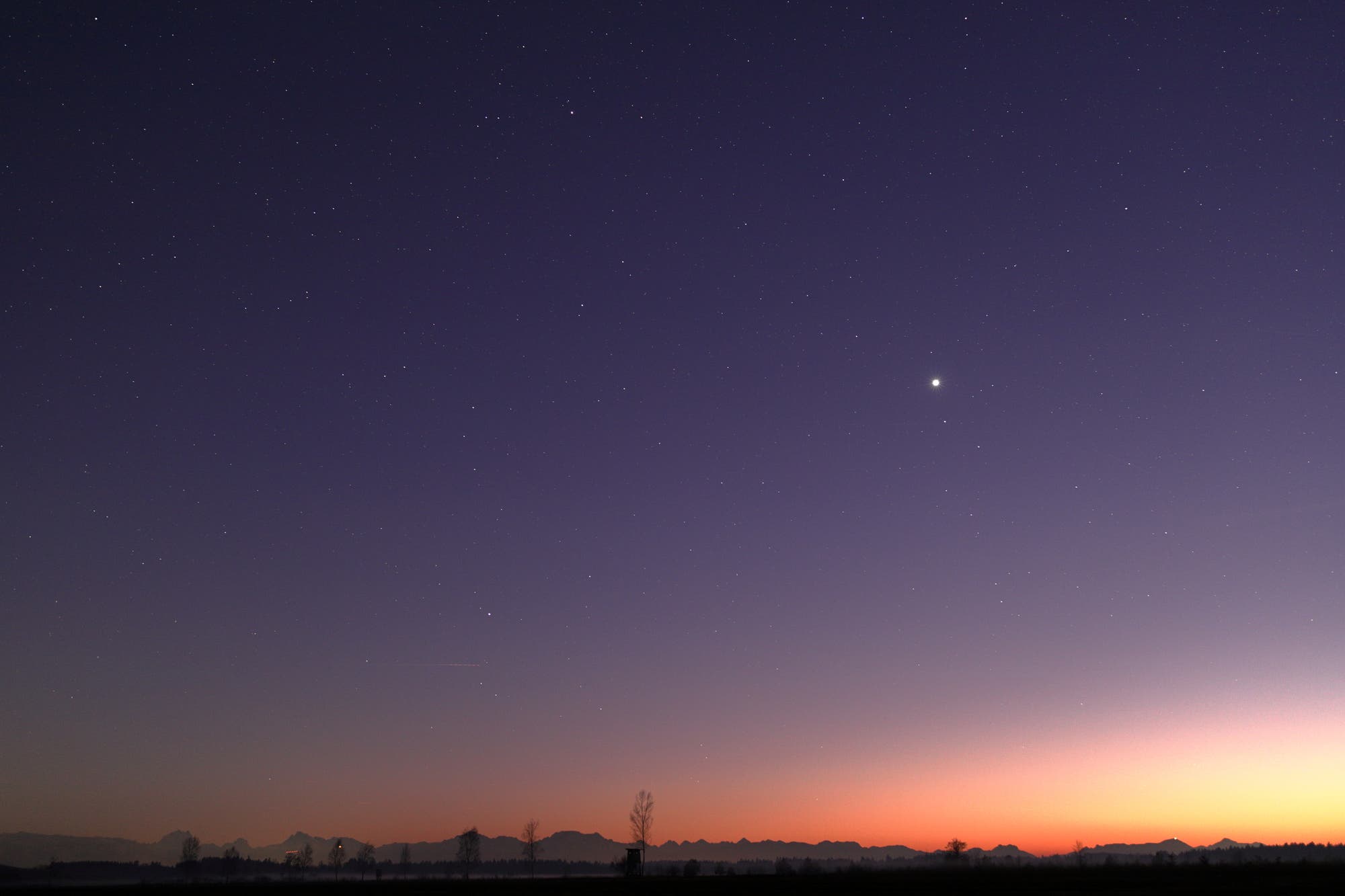 Venus, Saturn und Fomalhaut