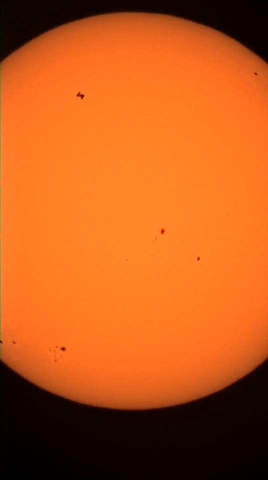 ISS vor der Sonne am 13. Juni 2024
