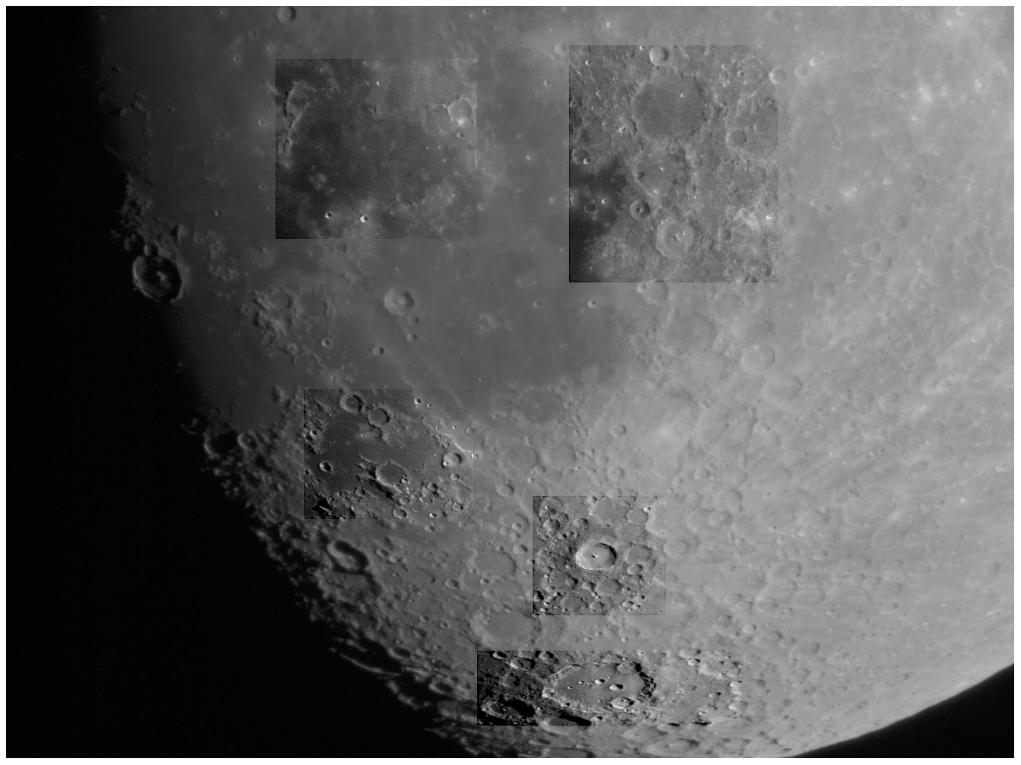 Fünf Rundreisen auf dem Mond