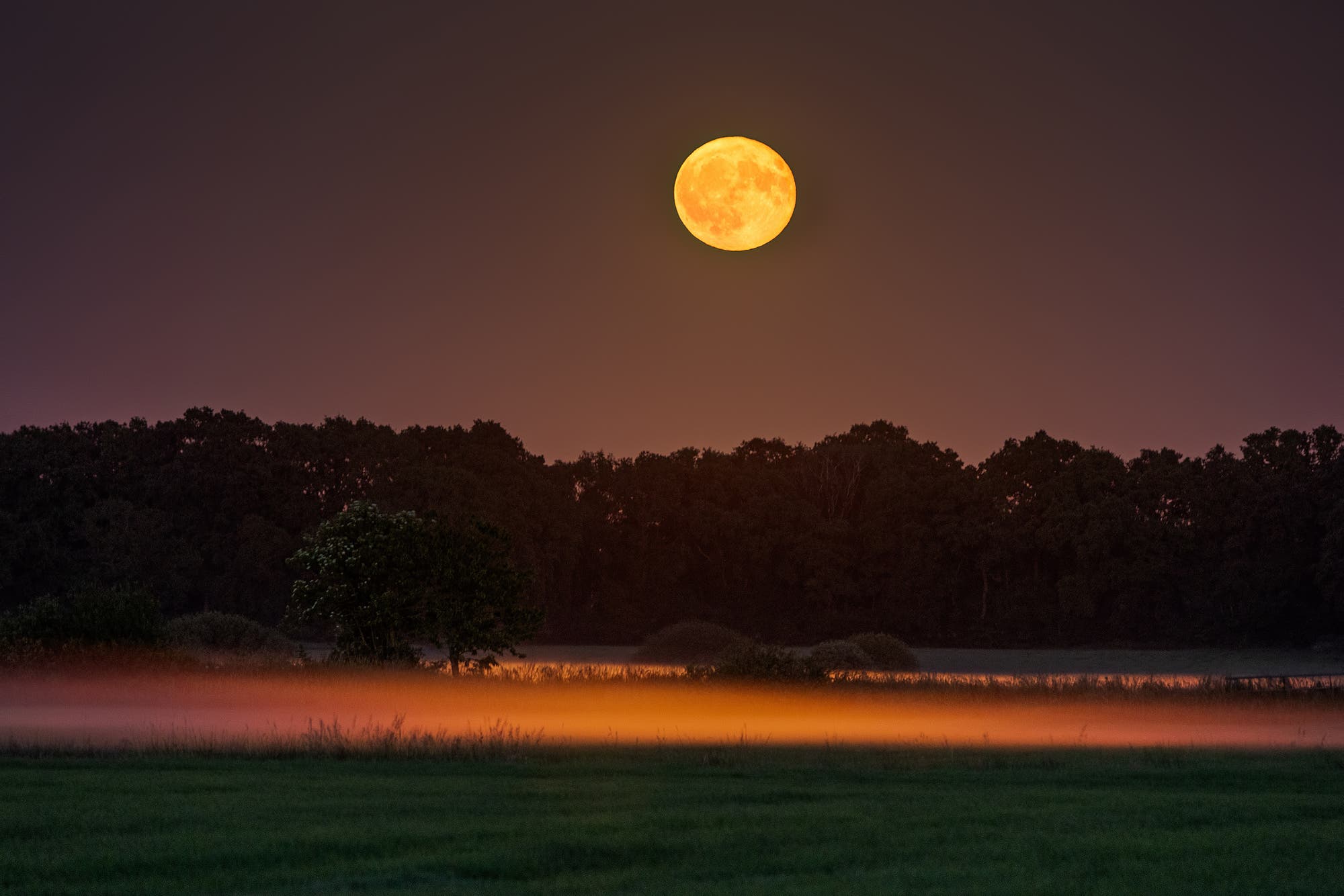 Vollmond-Aufgang am 12. Juni 2025