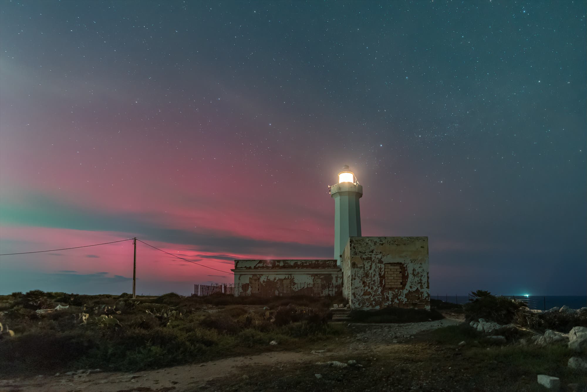 Aurora Boreal – Faro Cabo Morro de Porco Plimerio
