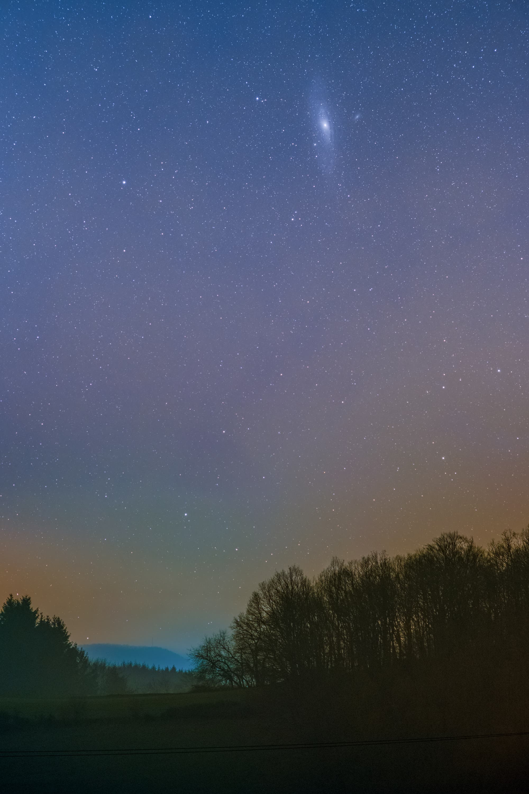 Andromedagalaxie über dem Odenwald