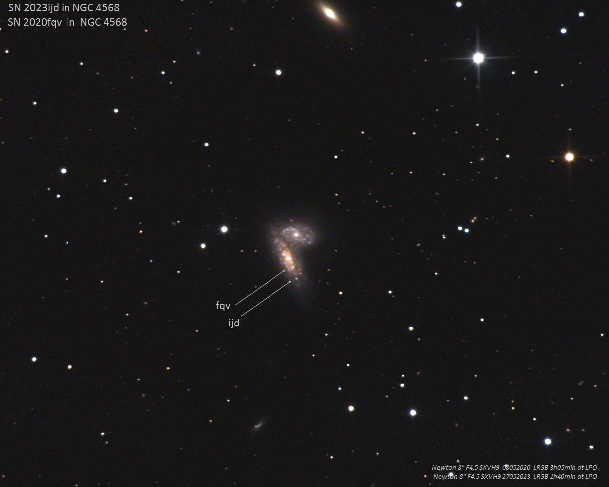 Zwei Supernovae in NGC 4568?