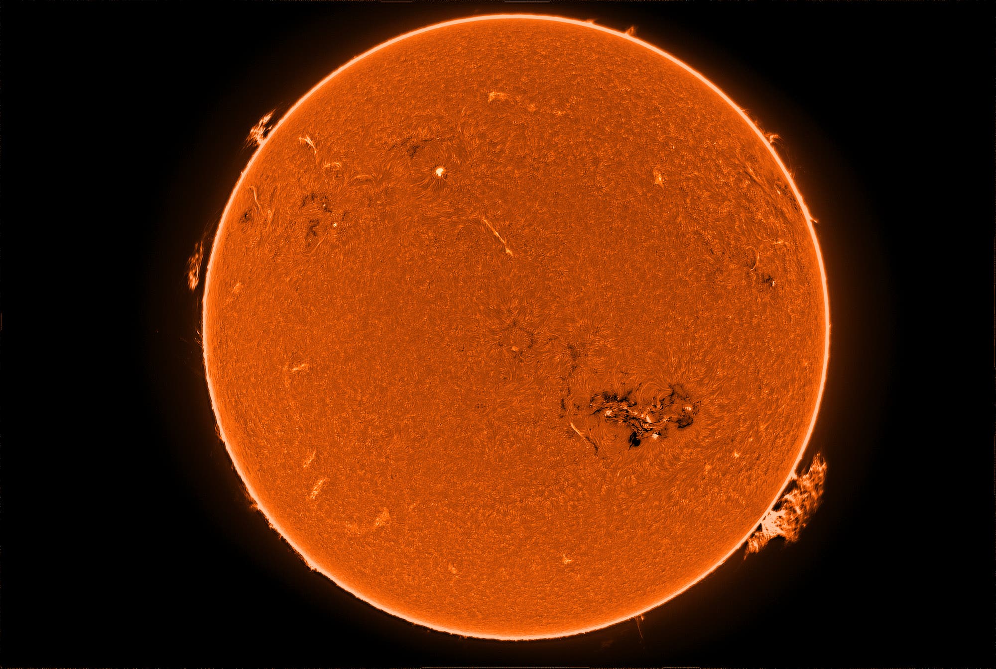 Sonne in H-alpha am 9. Mai 2024