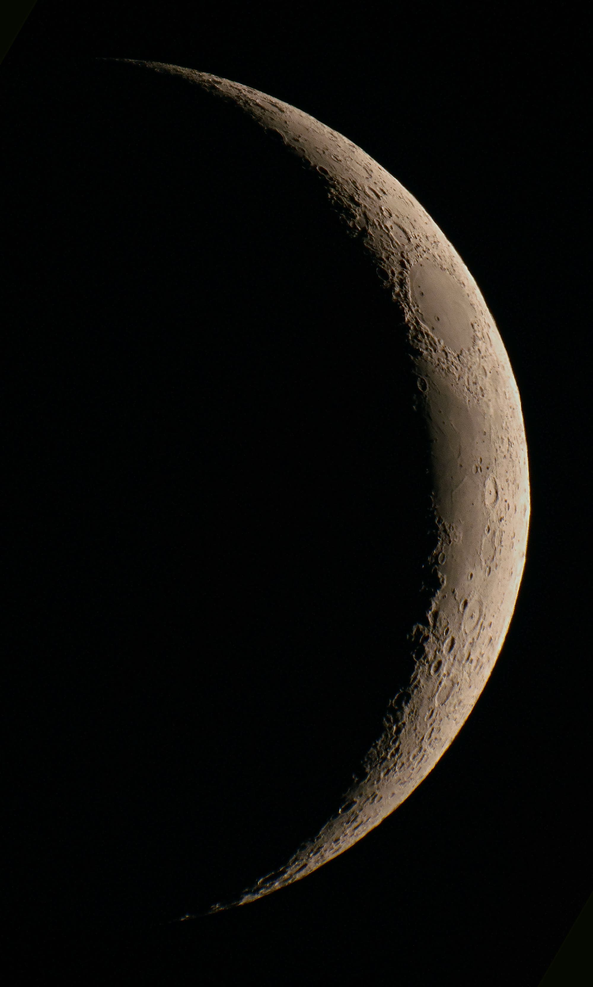 Schmale Mondsichel am 14. Dezember 2015