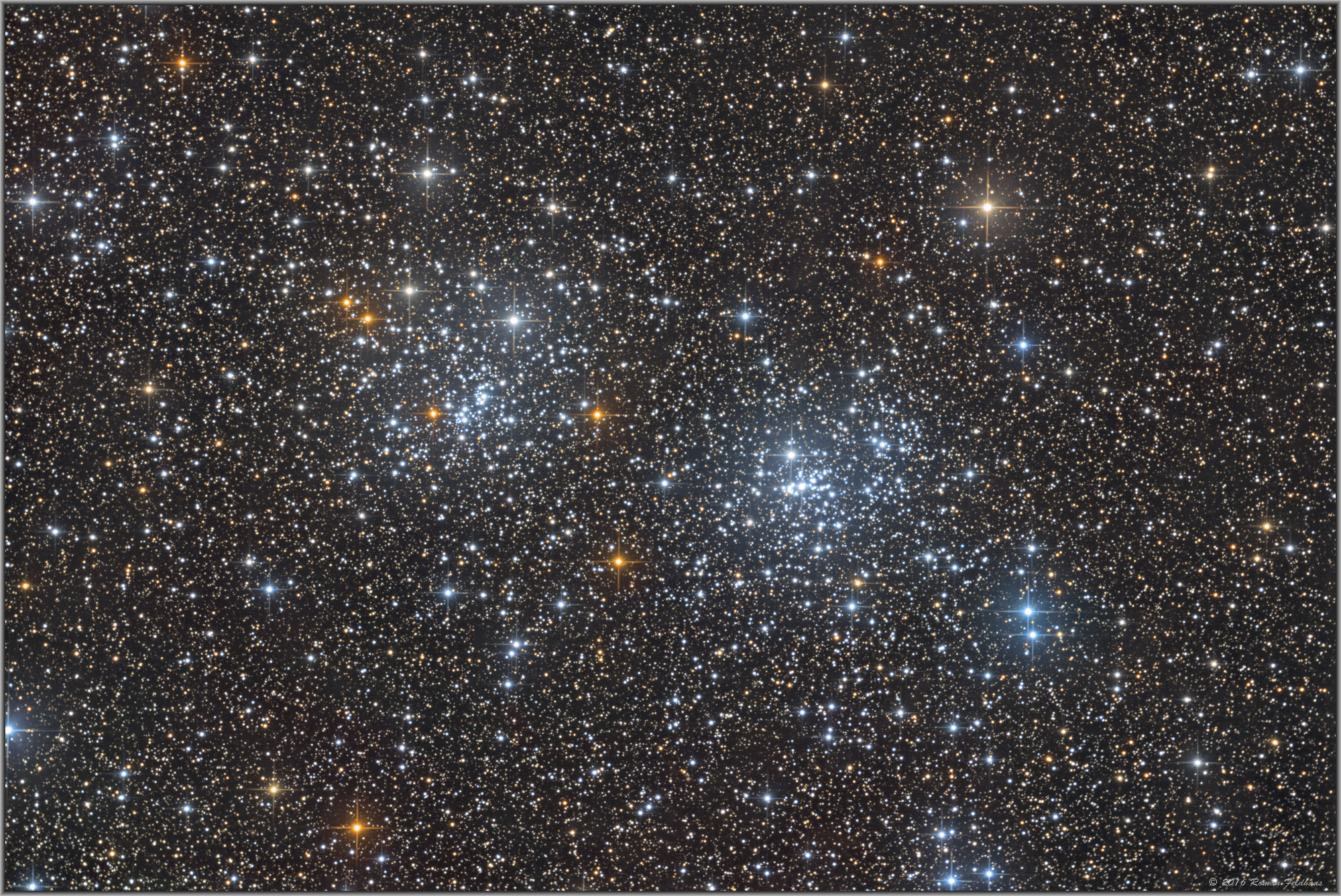 Chi Persei (NGC 884) & H Persei (NGC 869) & Der Stern 7Per