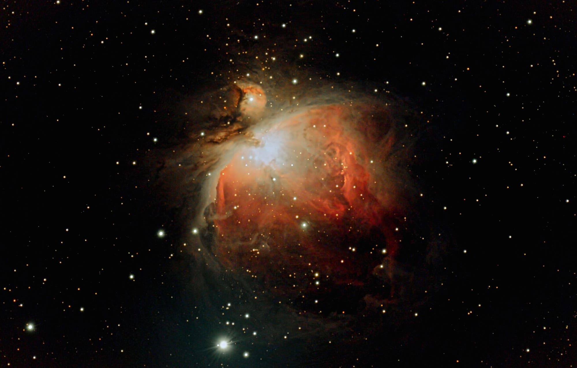 Orionnebel M42 von Kefferhausen (Eichsfeld, Thüringen) am 2. März 2024 gesehen