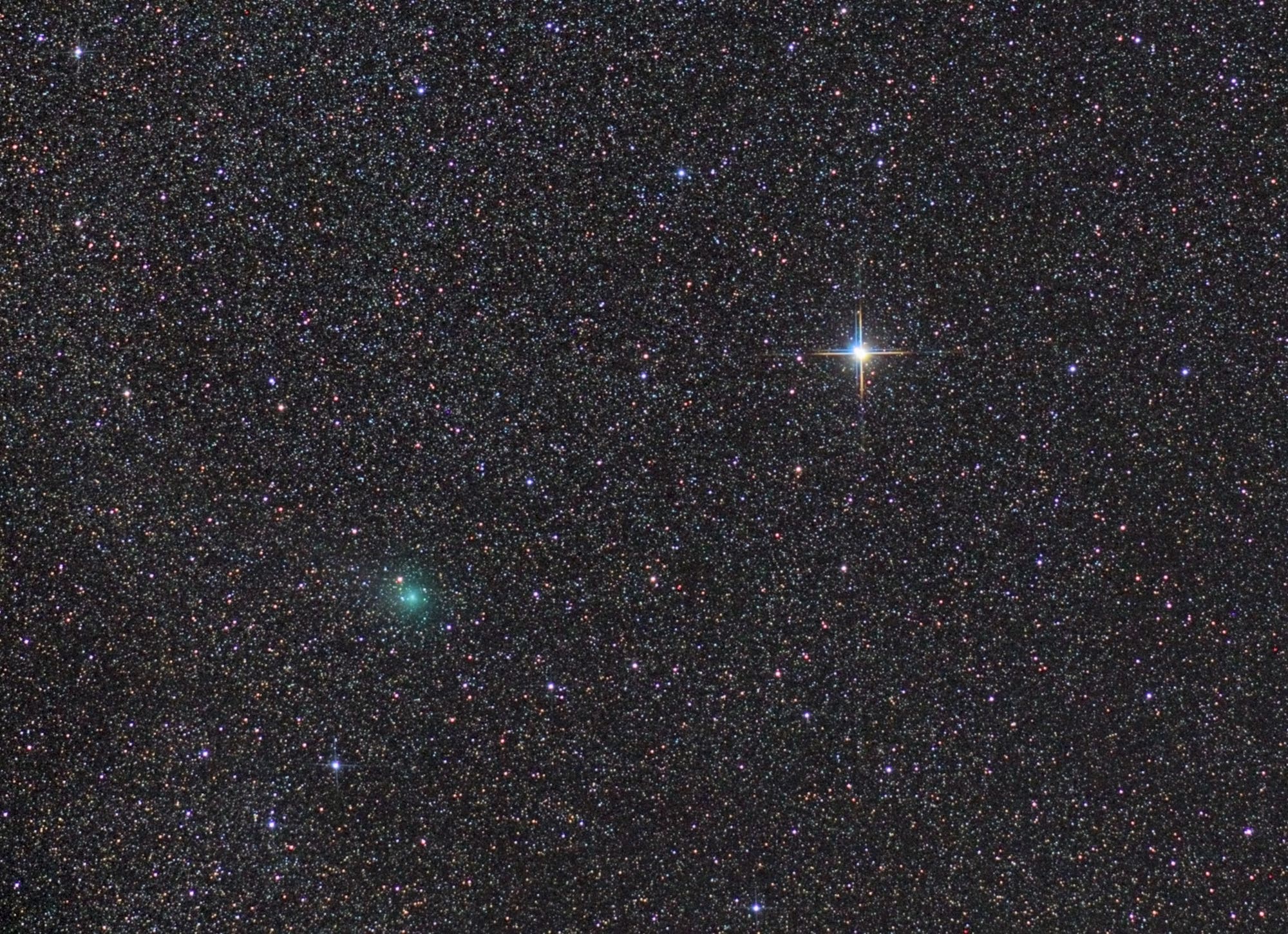 Komet Jacques bei Albireo