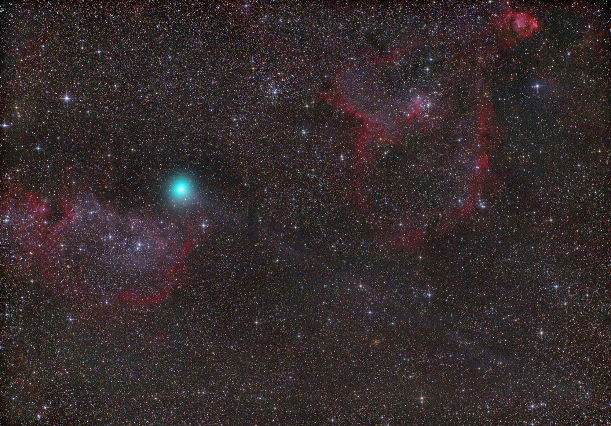 Komet Jacques bei IC 1848 / IC 1810