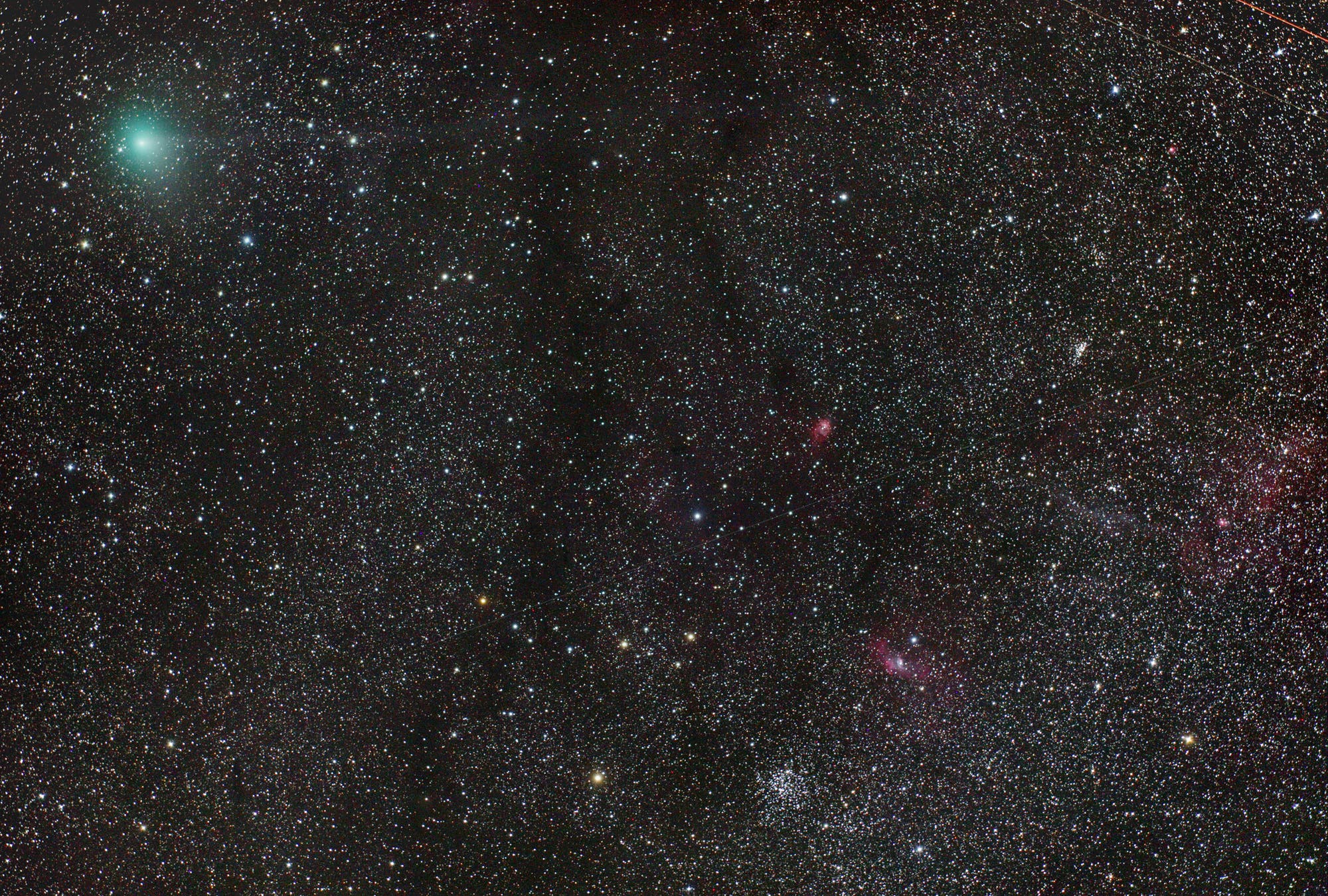 Komet Jacques bei Messier 52