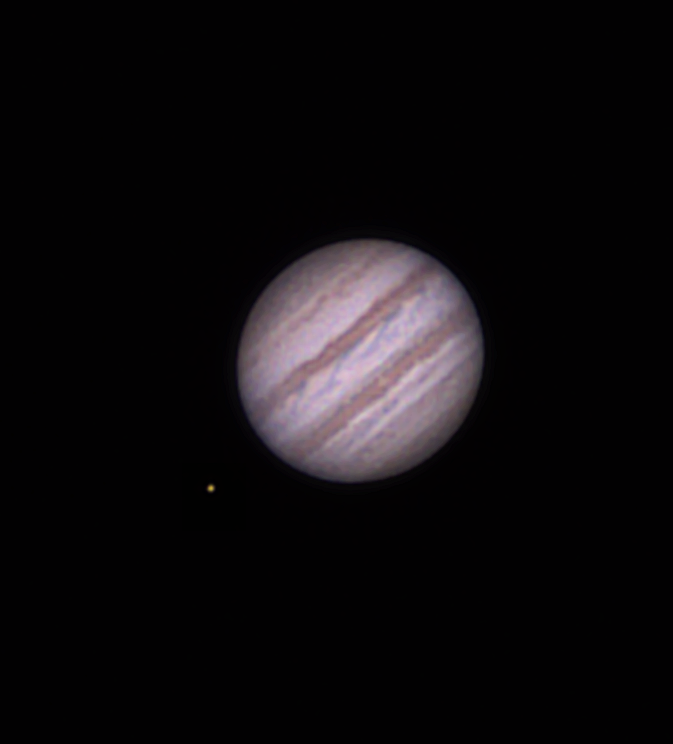 Jupiter mit Mond Io am 11. Februar 2015