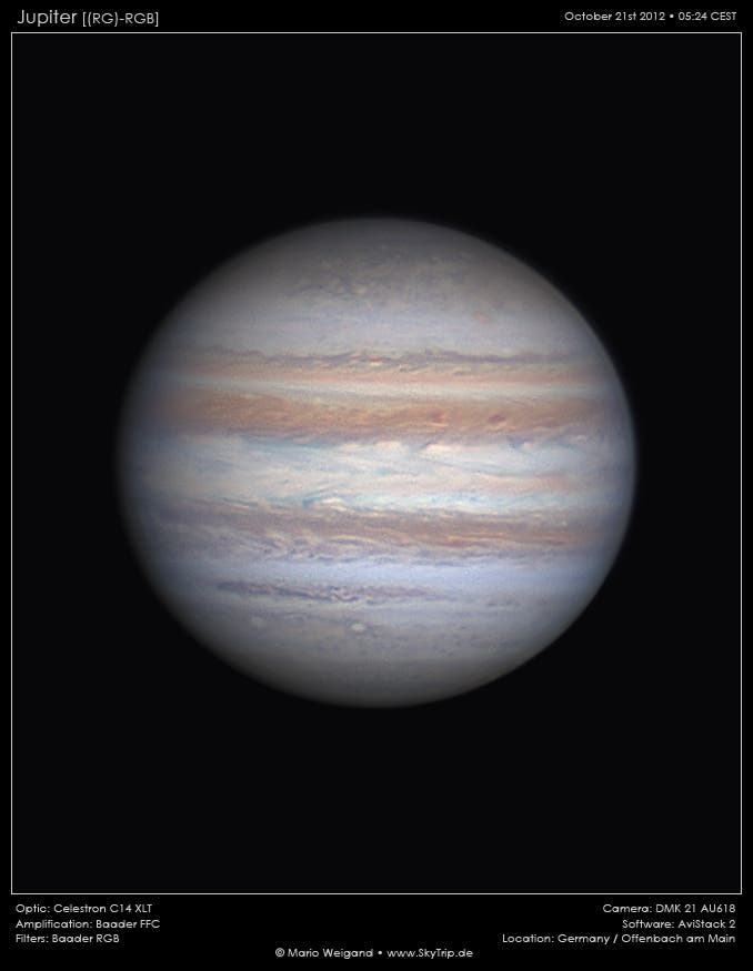 Jupiter am 21. Oktober 2012