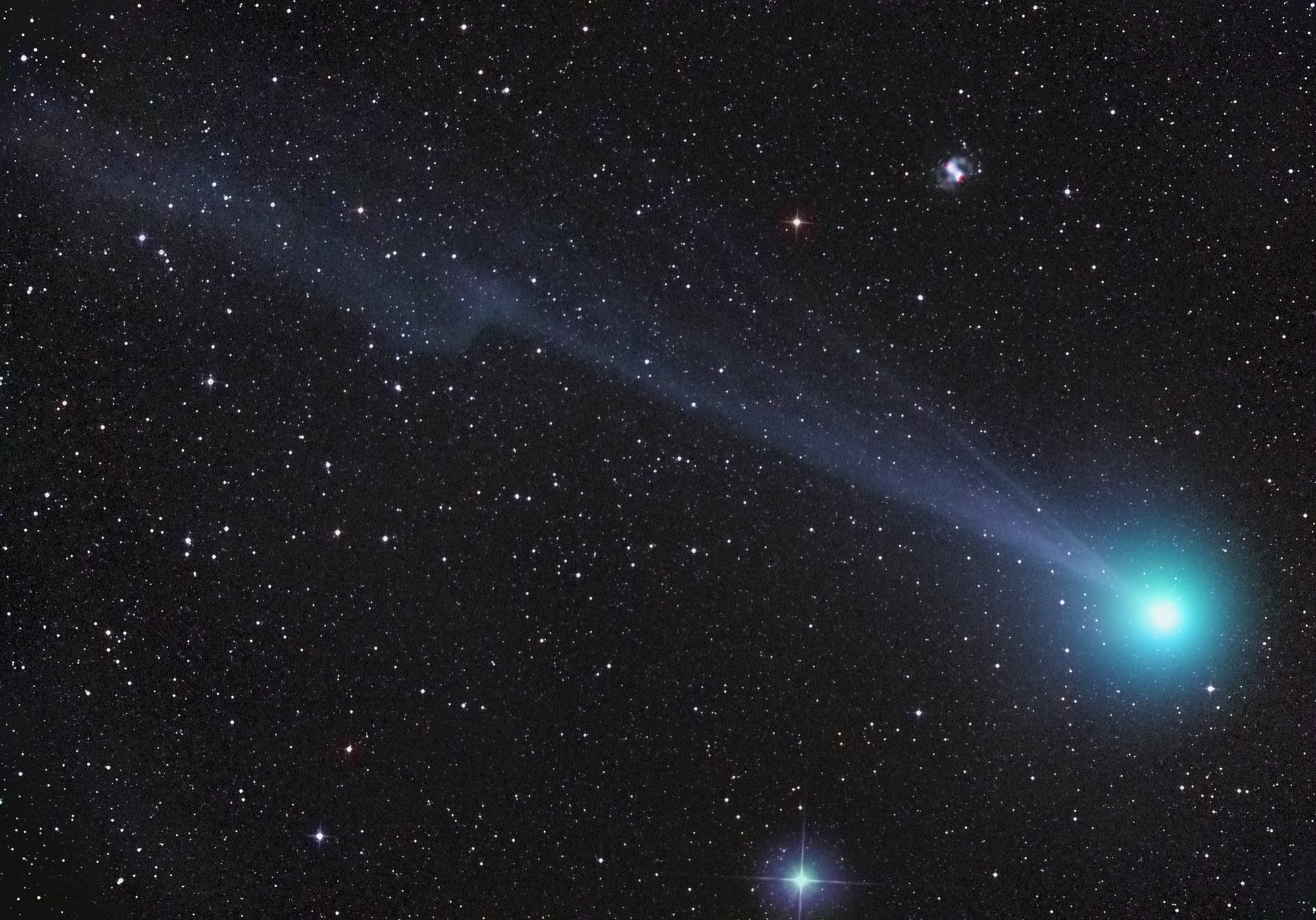 Komet C/2014 Q2 Lovejoy mit Schweifabriss und M 76