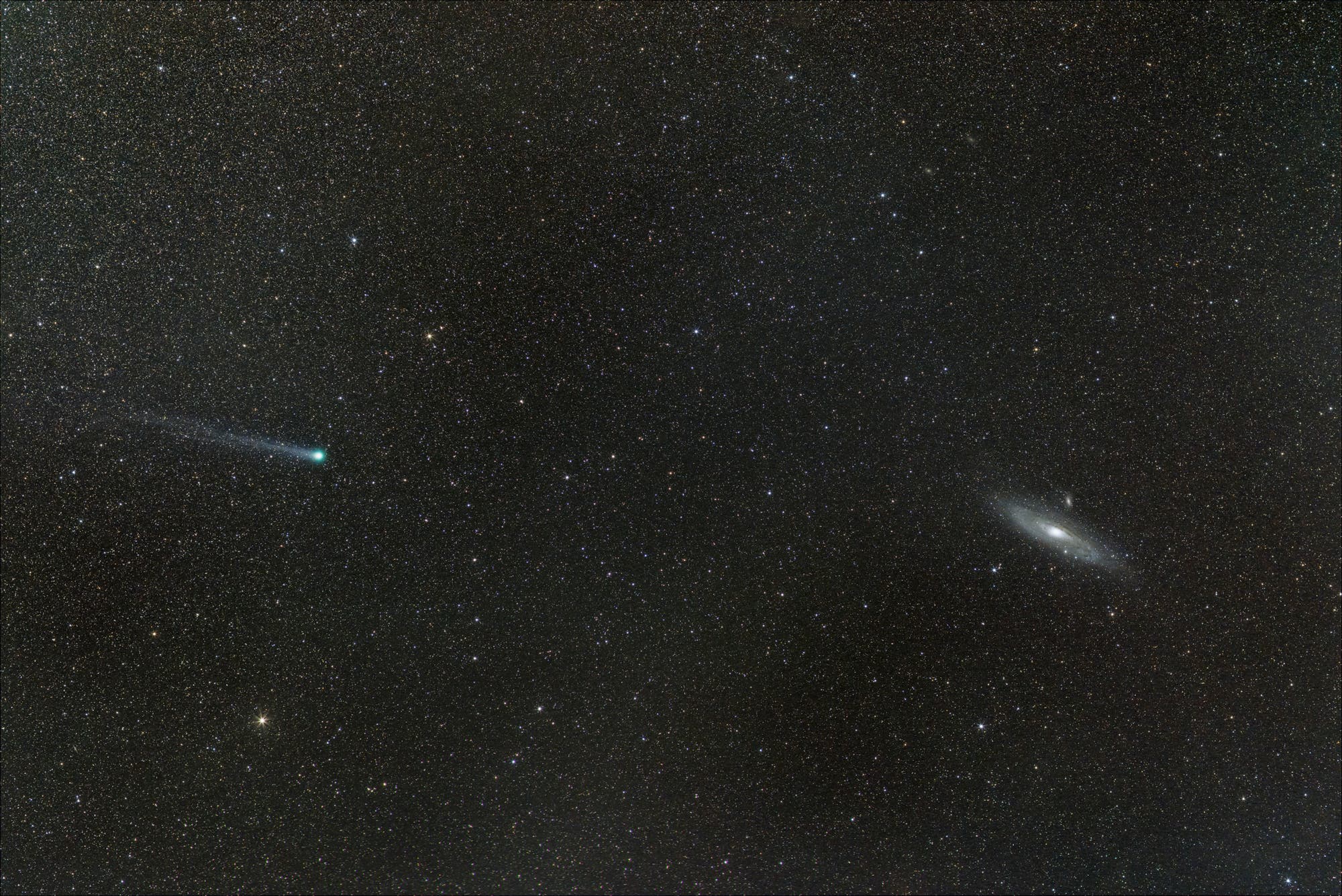 Komet meets M31
