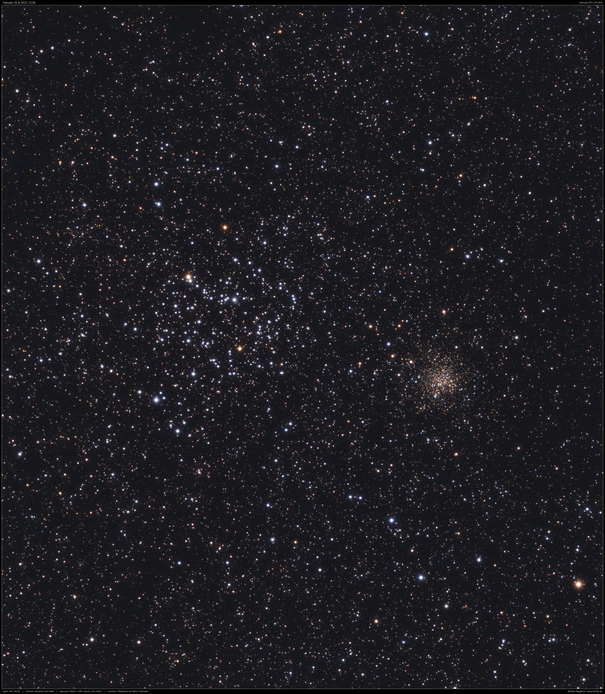 Messier 35 & NGC 2158 