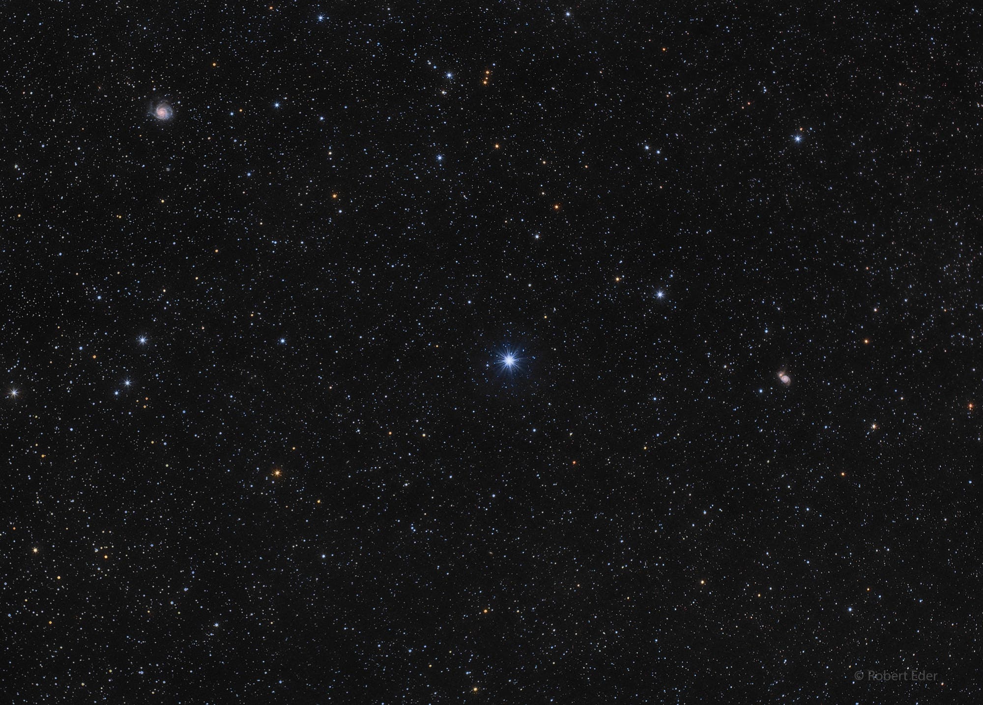 Alkaid, Messier 51 und 101 im Weitfeld