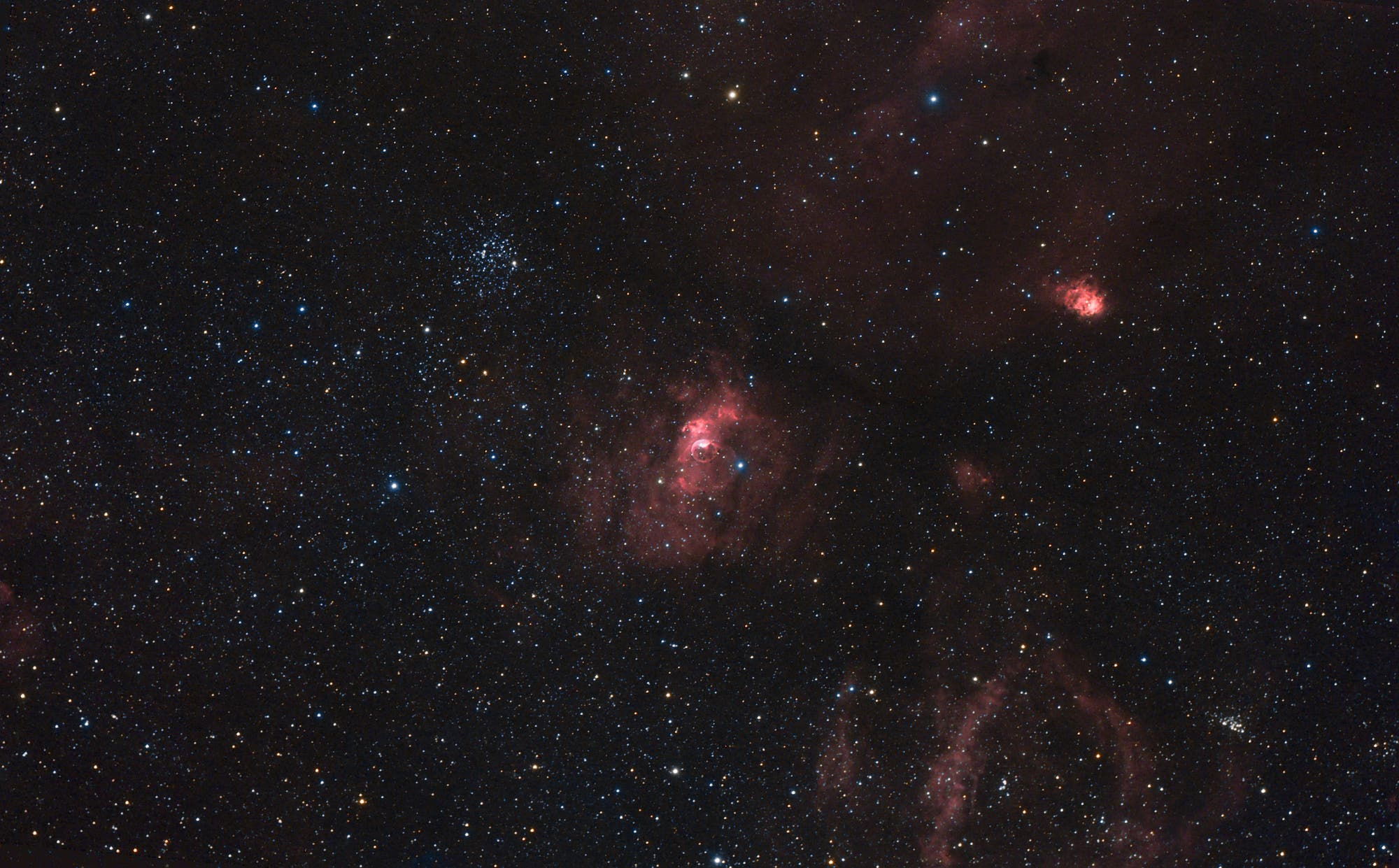 M 52 + NGC 7635 Bubble-Nebel