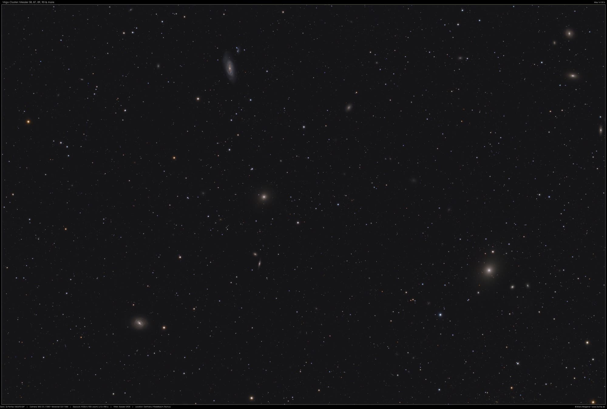 M58, M87, M89 & M90 im Virgohaufen