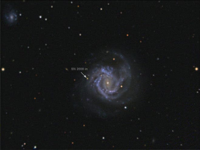 M 61 mit Supernova SN 2008in