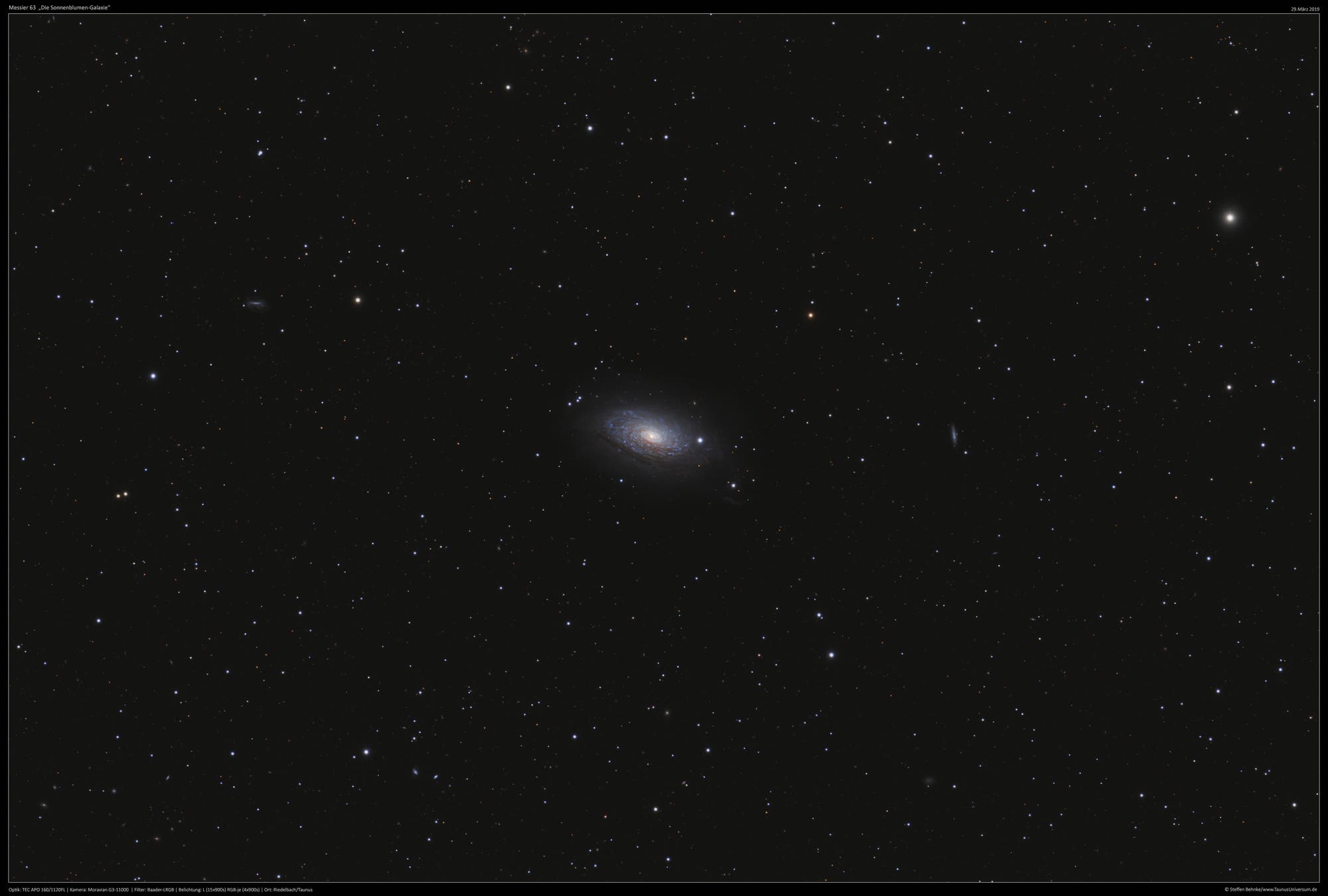 Messier 63 – die Sonnenblumen-Galaxie