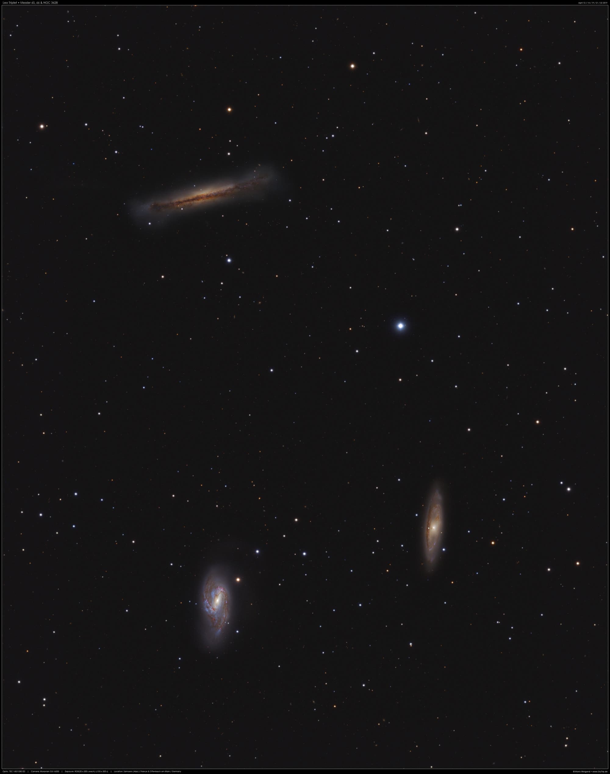 Das Leo-Triplett (M 65, M 66 & NGC 3628)