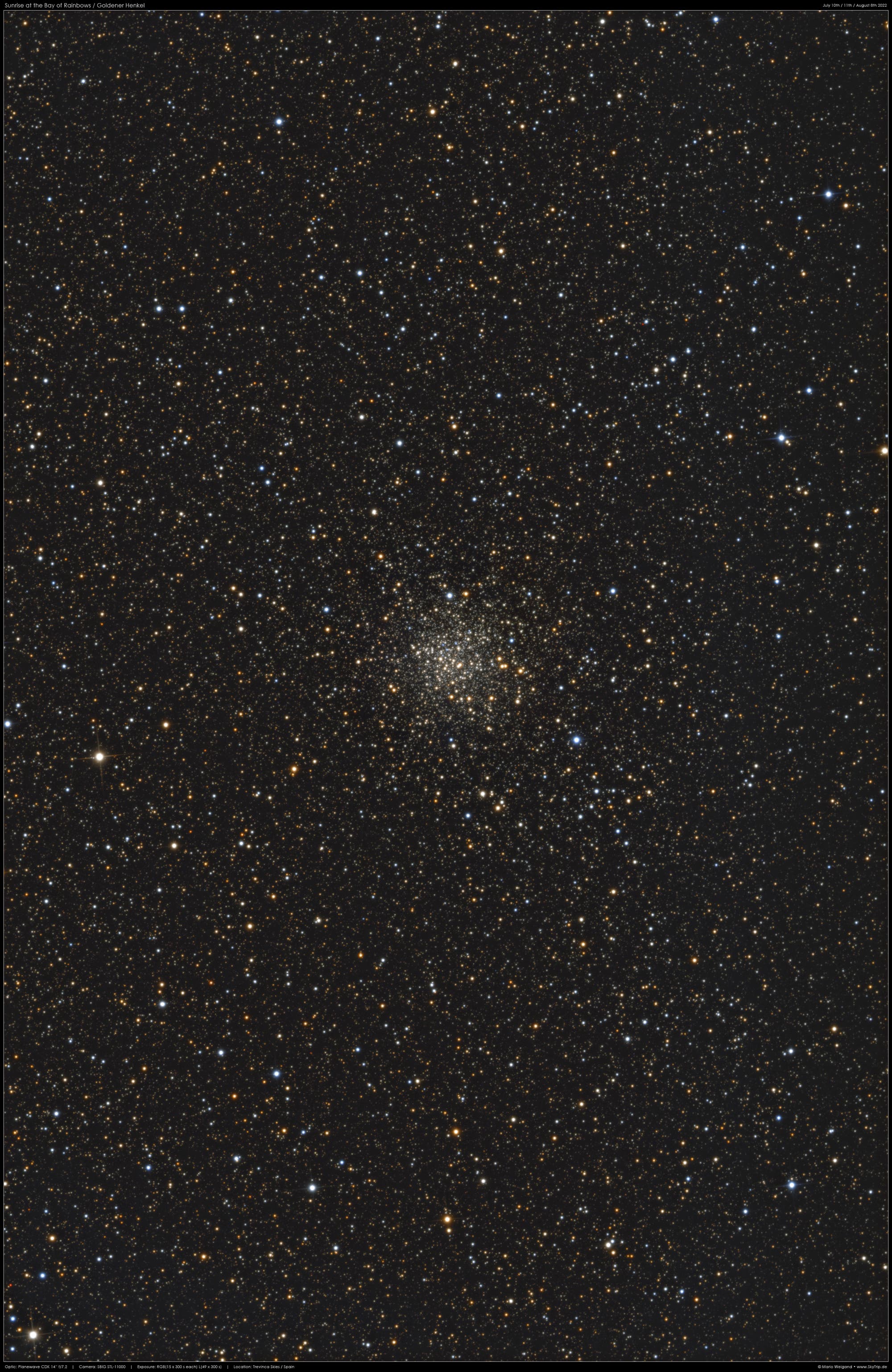 Messier 71 - Kugelsternhaufen im Pfeil