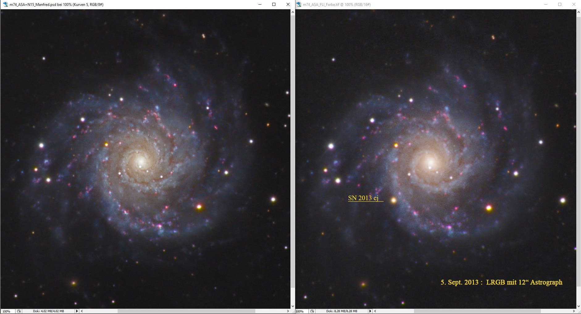 Messier 74 mit Supernova 2013ej