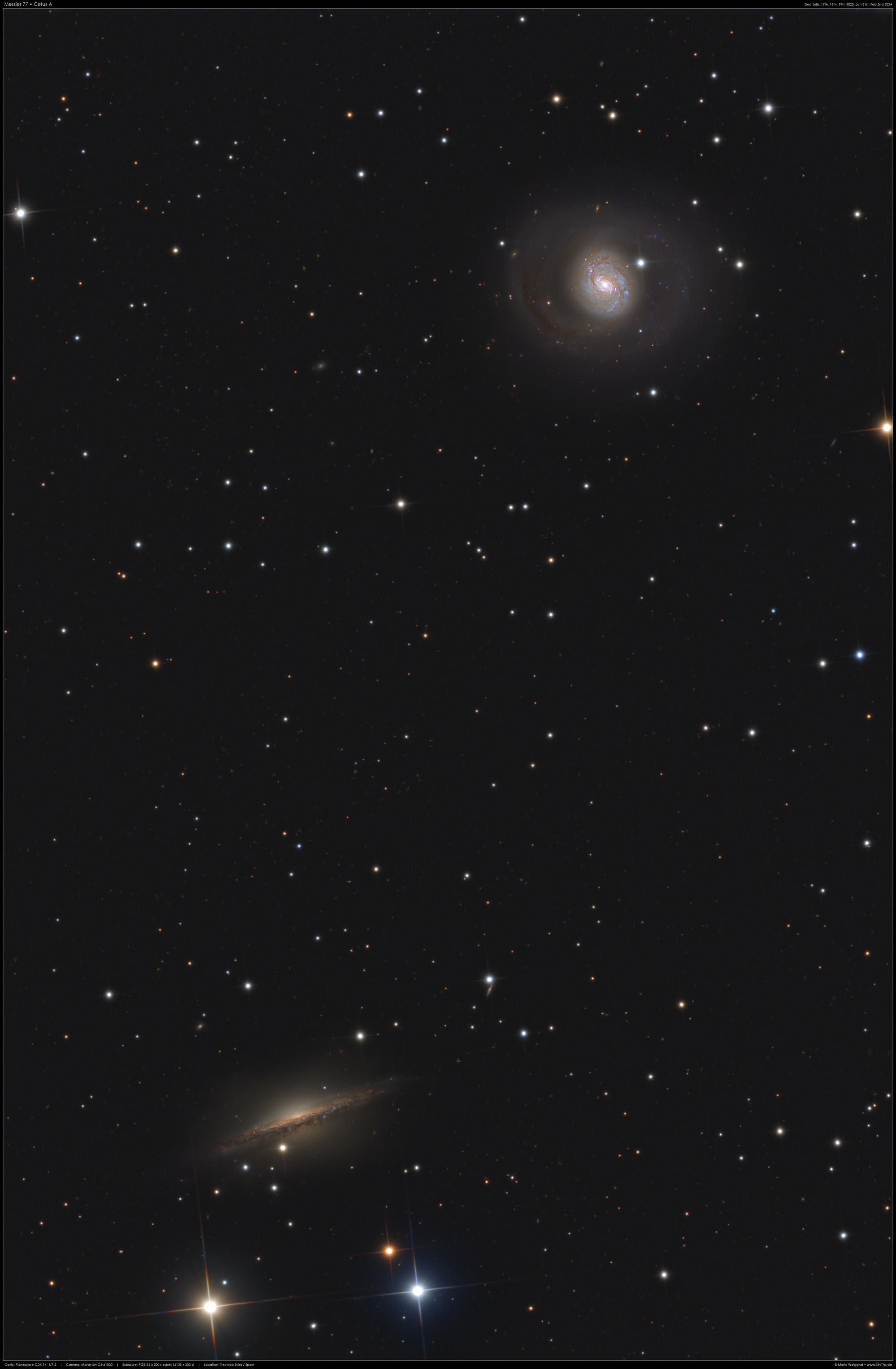 Messier 77 (Cetus A/»Tintenfischgalaxie«) & NGC 1055