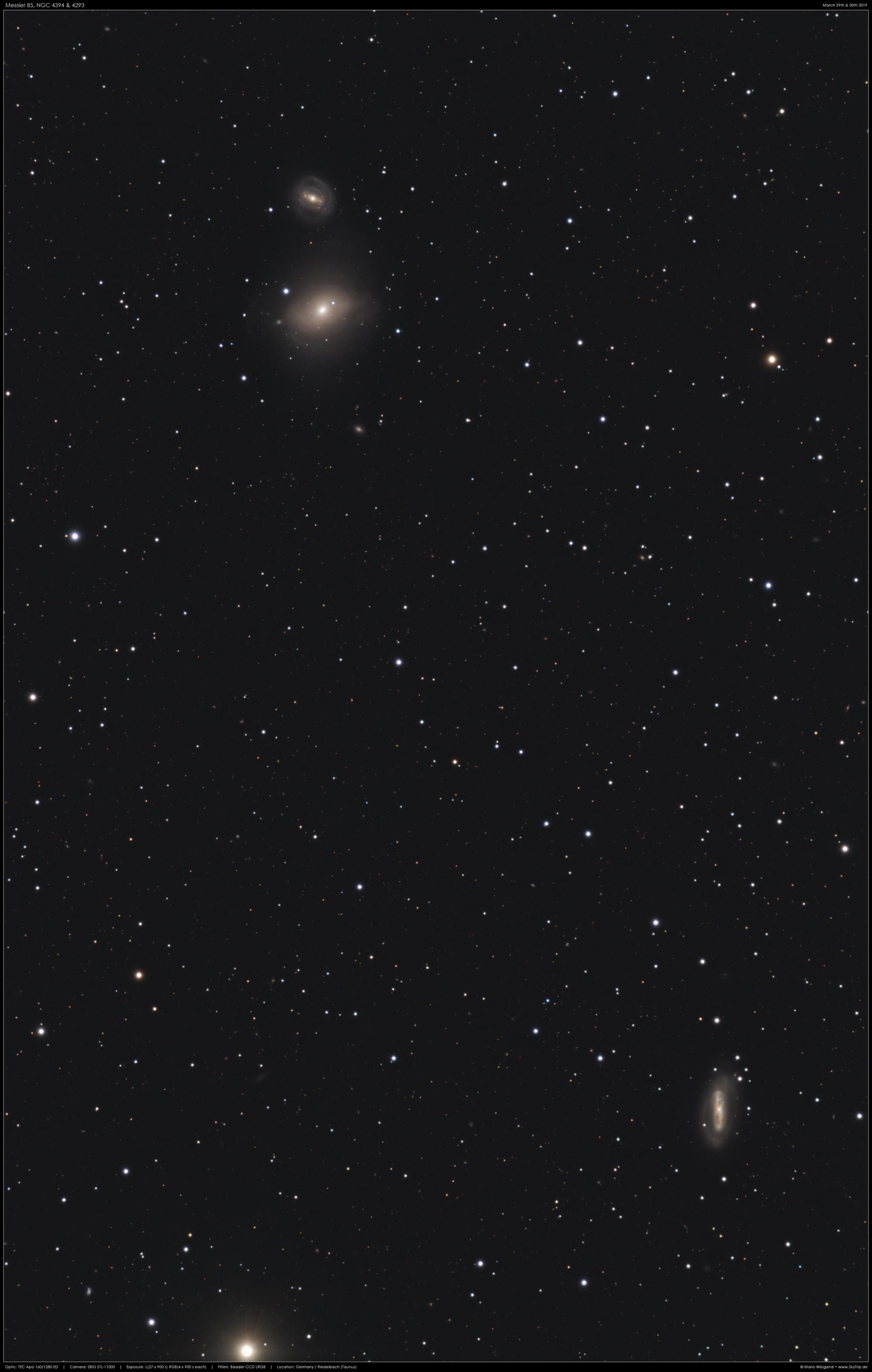 Messier 85, NGC 4394 & 4293