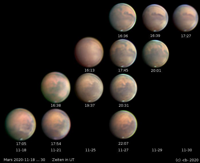 Mars-Staubsturm im November 2020