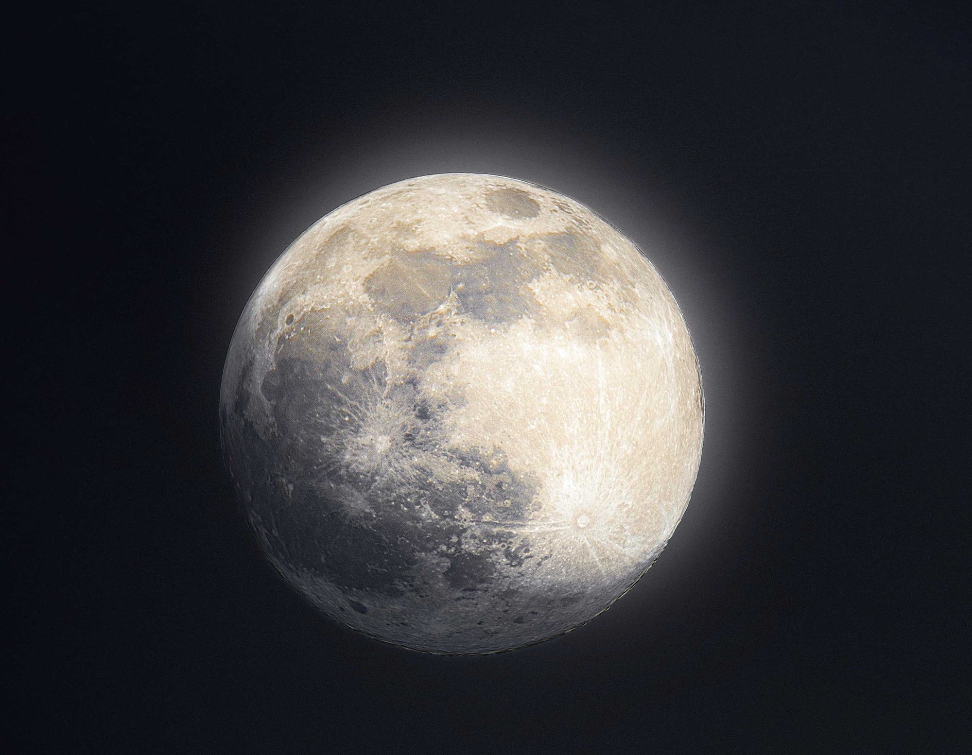 HDR-Mond mit Mondschein