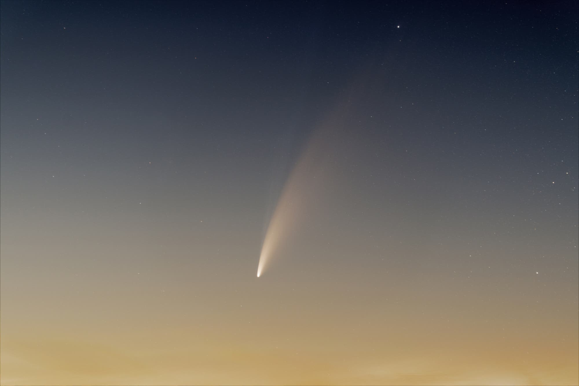 NEOWISE mit Gasschweif am 10. Juli 2020