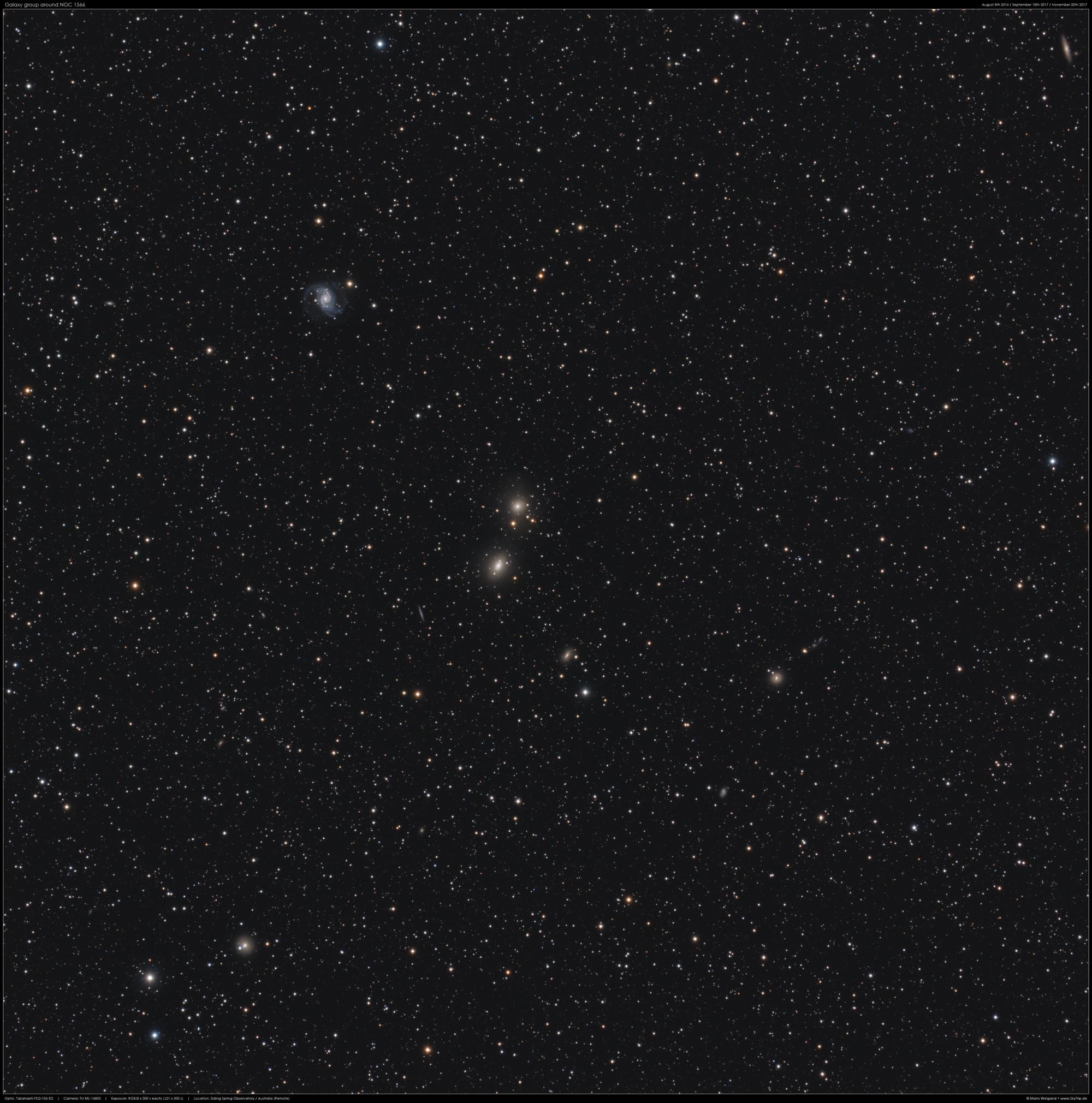 Galaxiengruppe NGC 1566 & Co. im Sternbild Doradus
