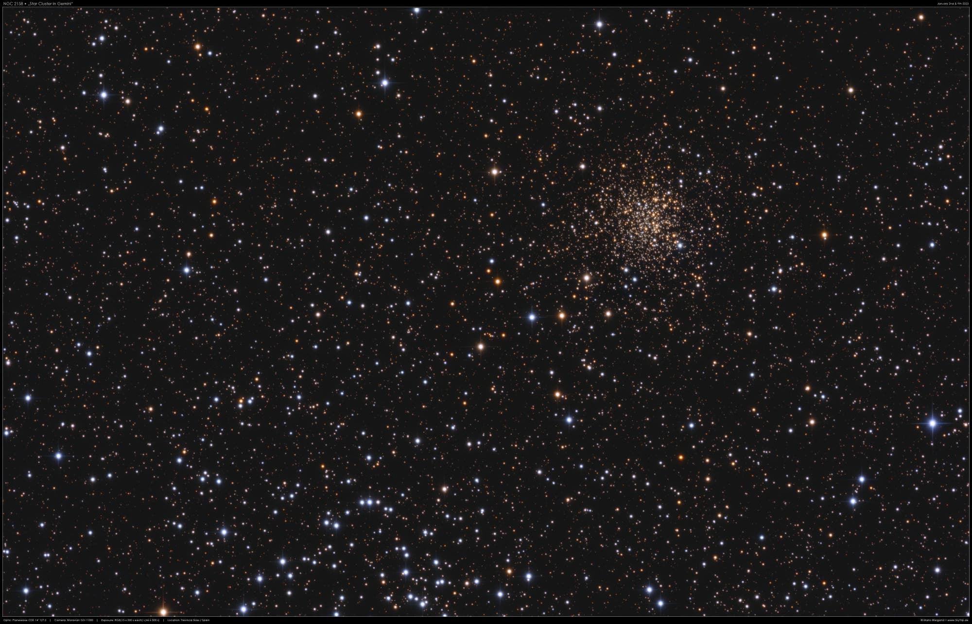 NGC 2158 in den Zwillingen
