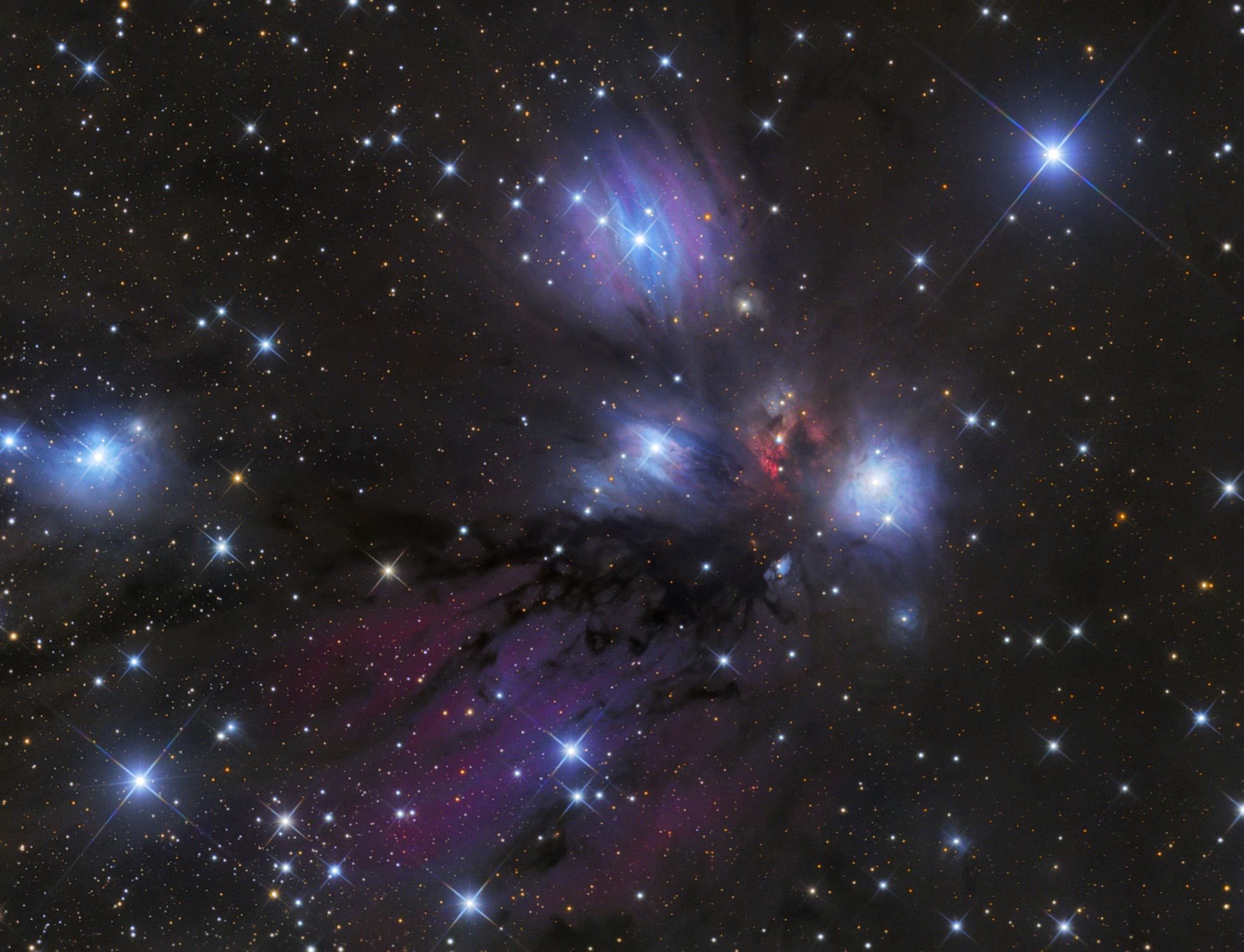 NGC 2170 Farbenprächtiger Nebelkomplex im Sternbild Einhorn