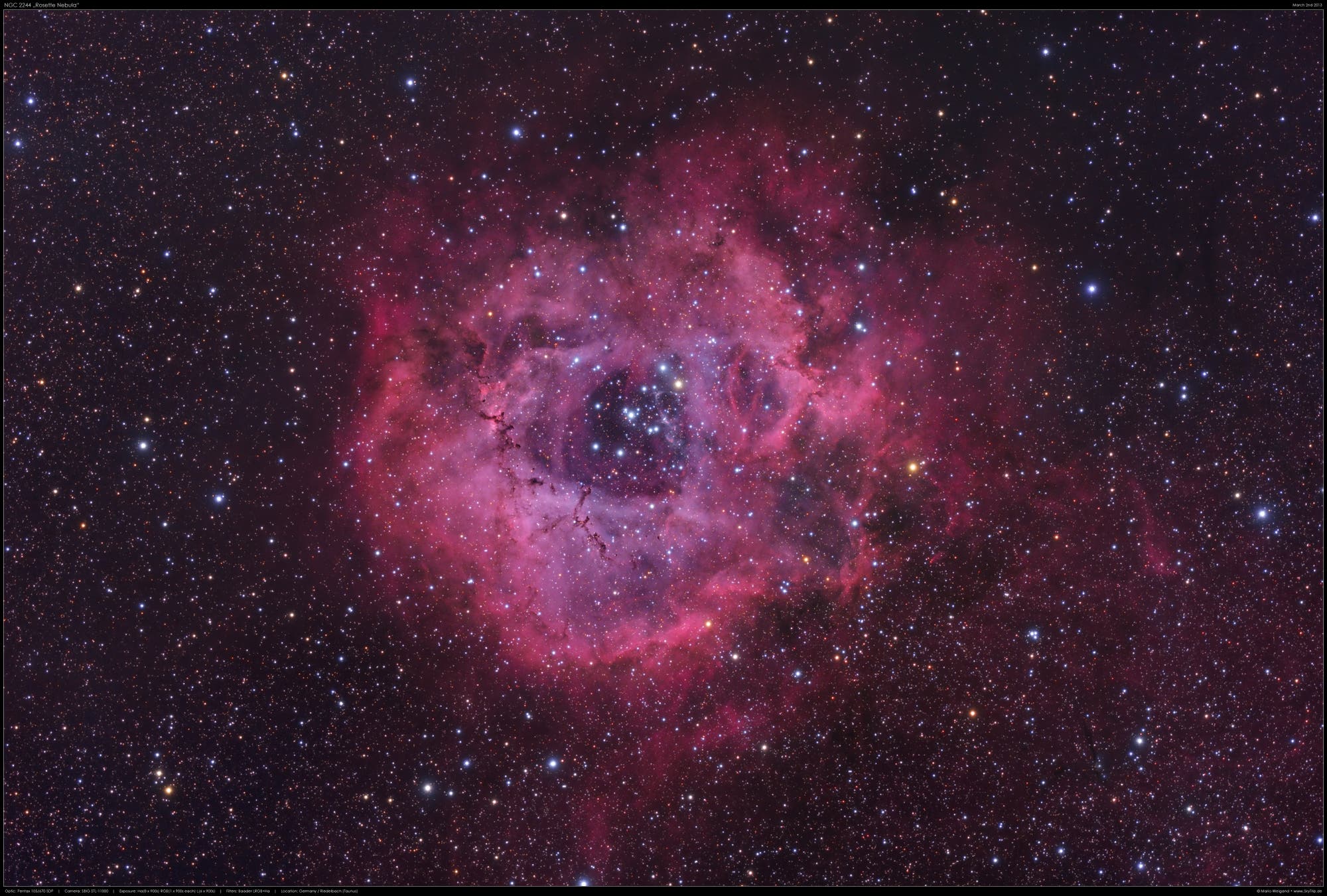 Der Rosettennebel und NGC 2244