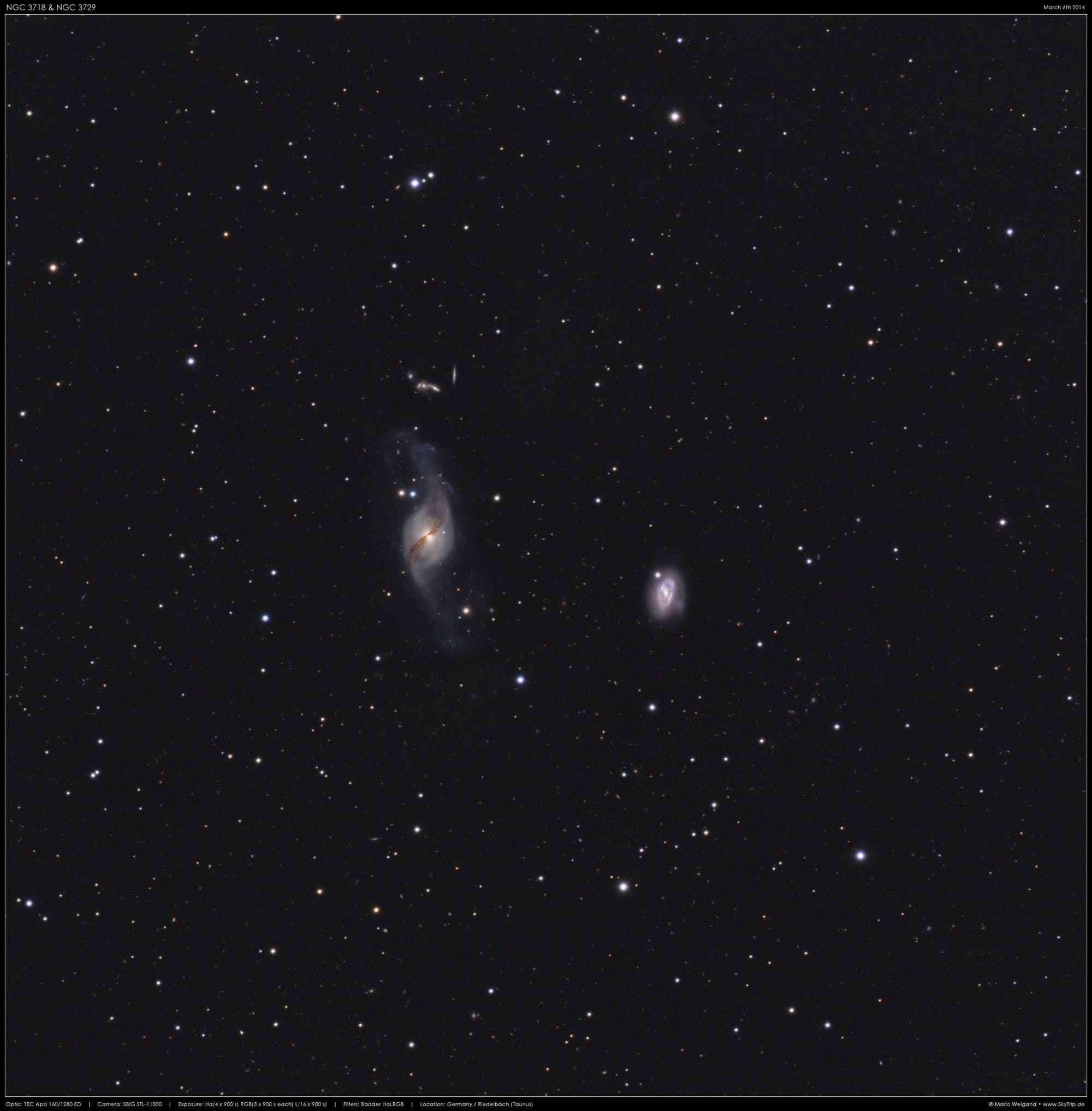 Das Galaxienpaar NGC 3718/3729