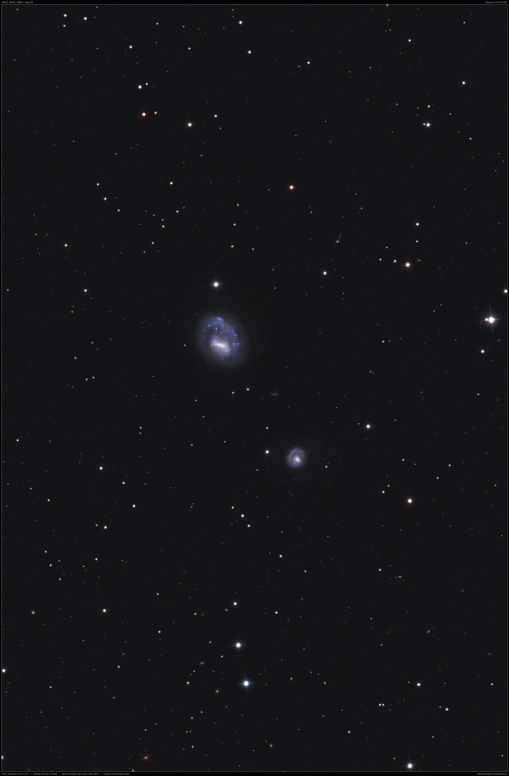 Arp 23: NGC 4618 & 4625