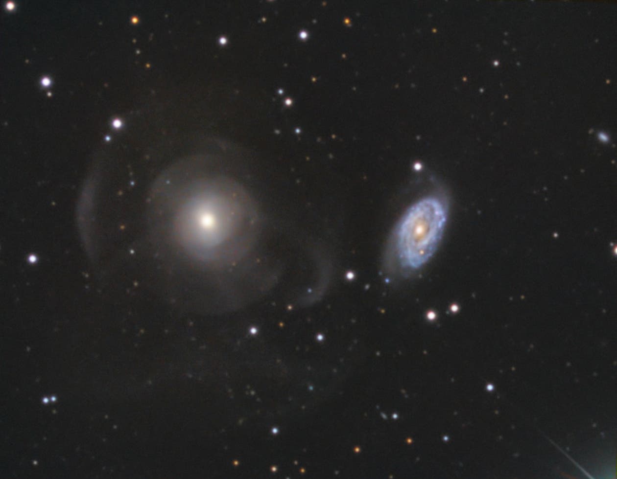 Galaxien NGC 474 und NGC 470 (Arp 227)