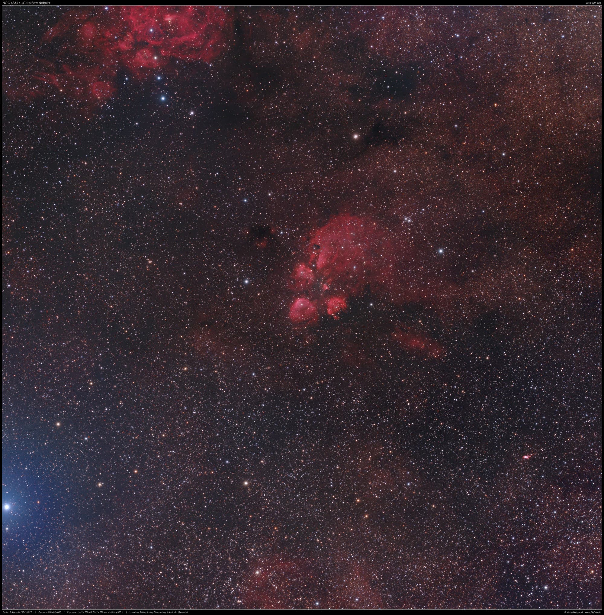 NGC 6334 • "Katzenpfotennebel"