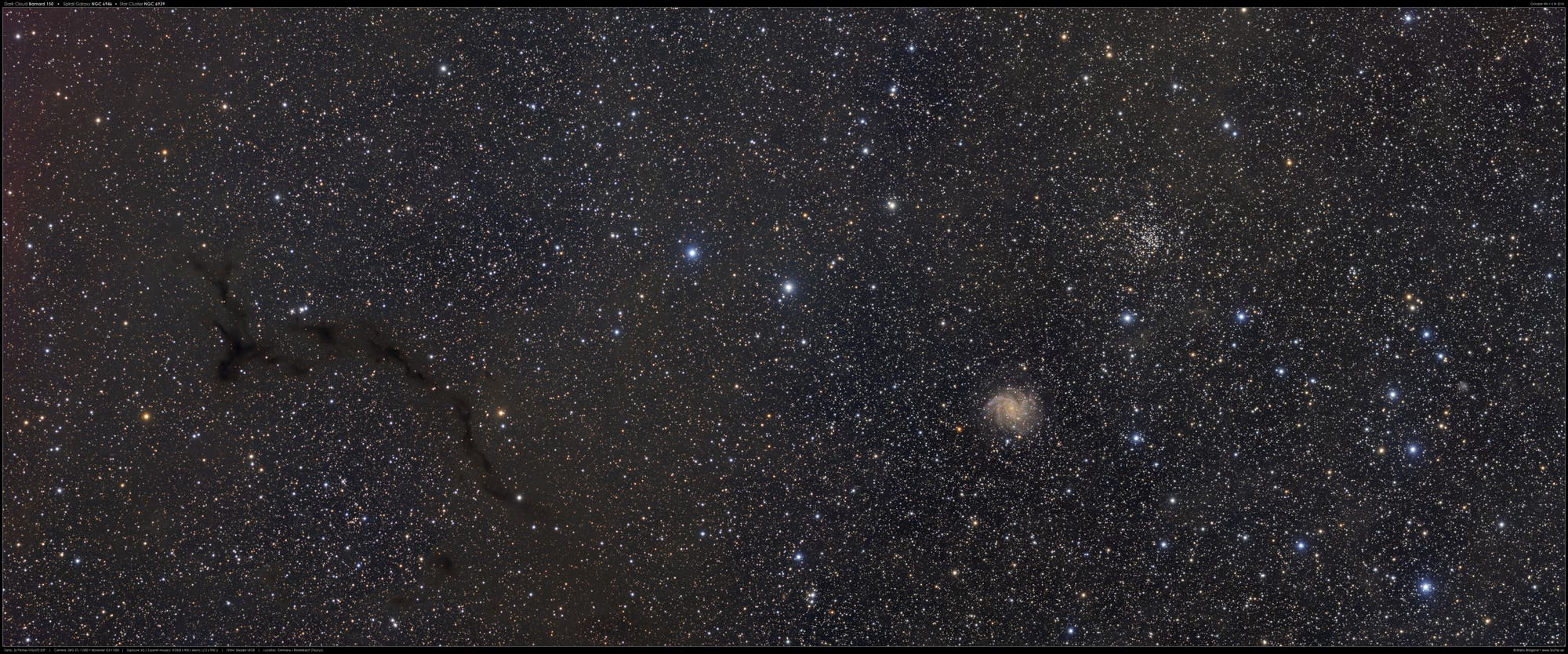 NGC 6939, 6946 & Barnard 150
