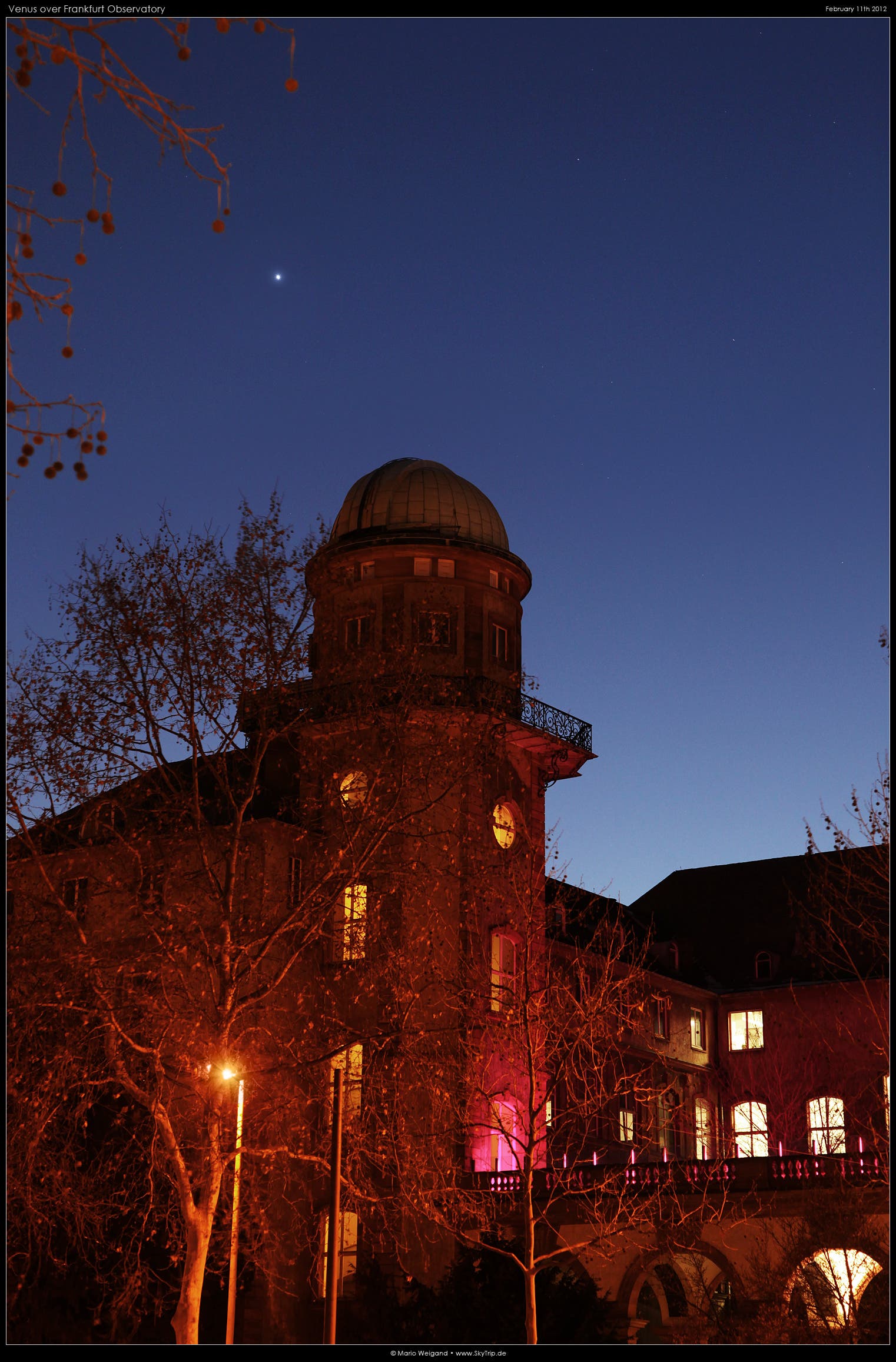 Venus und die Sternwarte Frankfurt