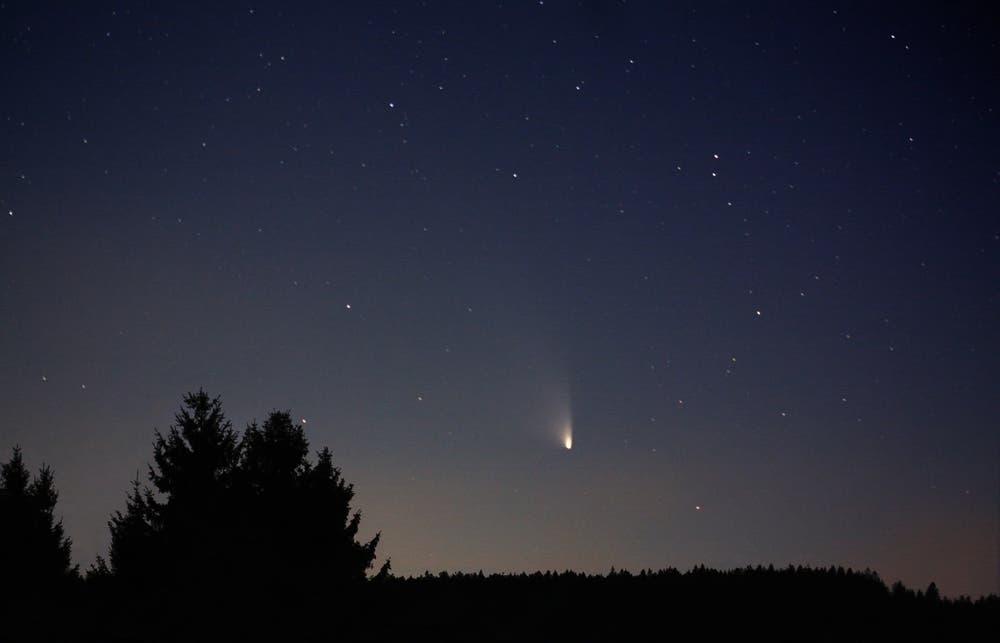 Komet Panstarrs über dem Kobernaußerwald