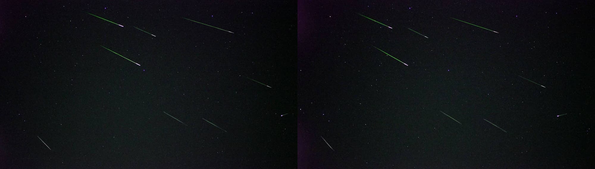 Perseiden-Meteore 2016 in Stereo