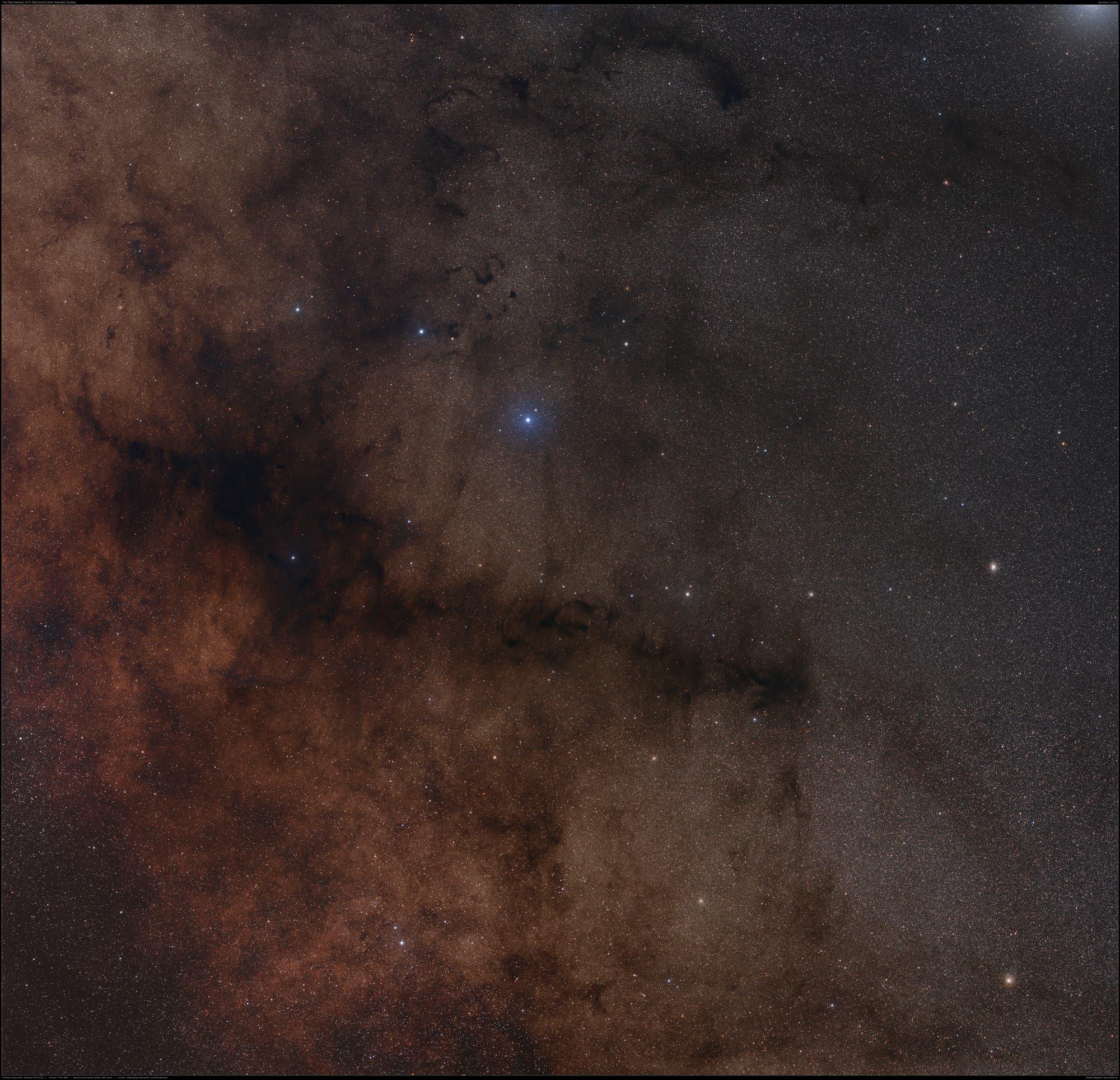 Pipe Nebula, Messier 19, Messier 62 & mehr