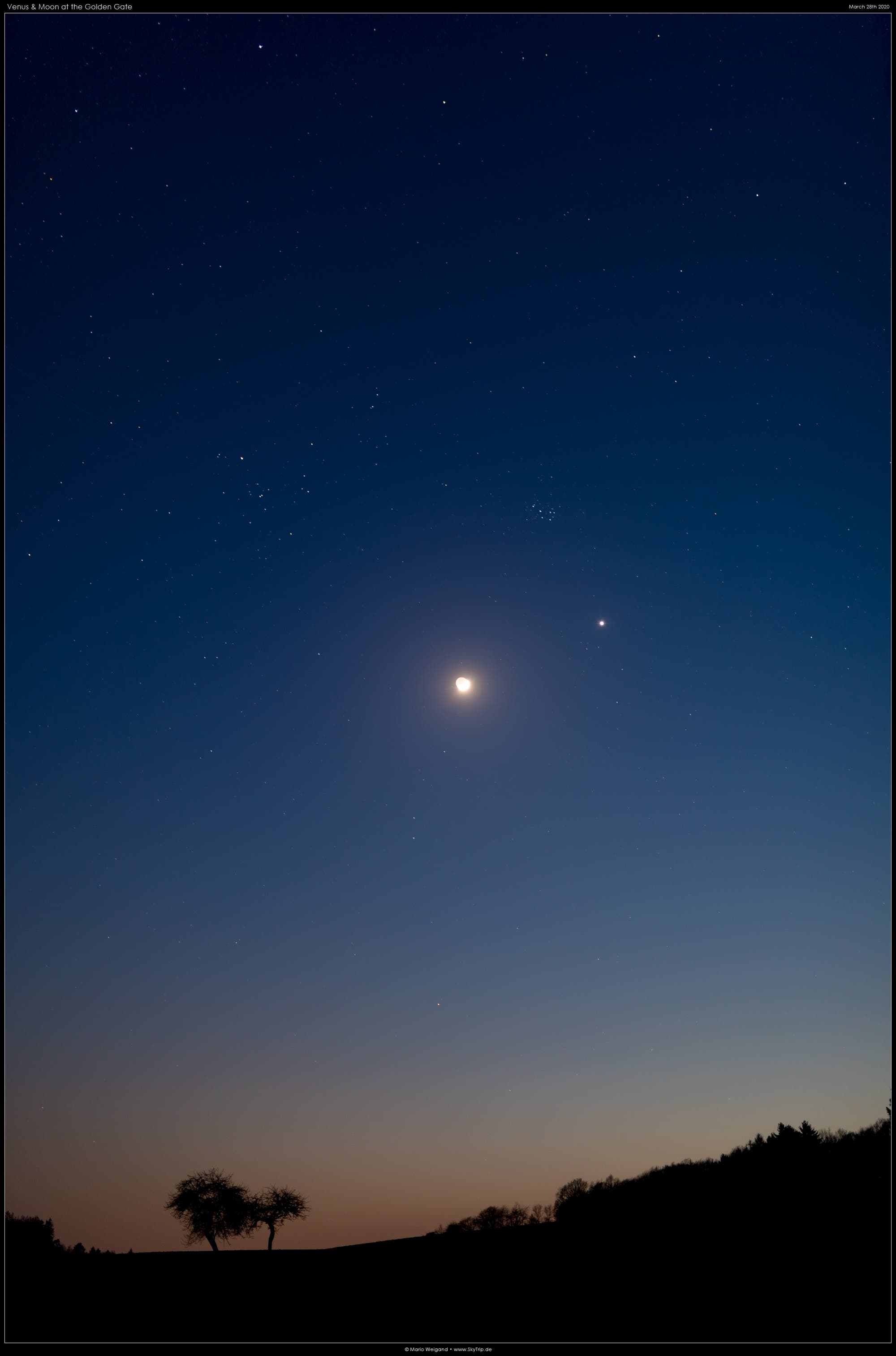 Venus & Mond im goldenen Tor der Ekliptik II