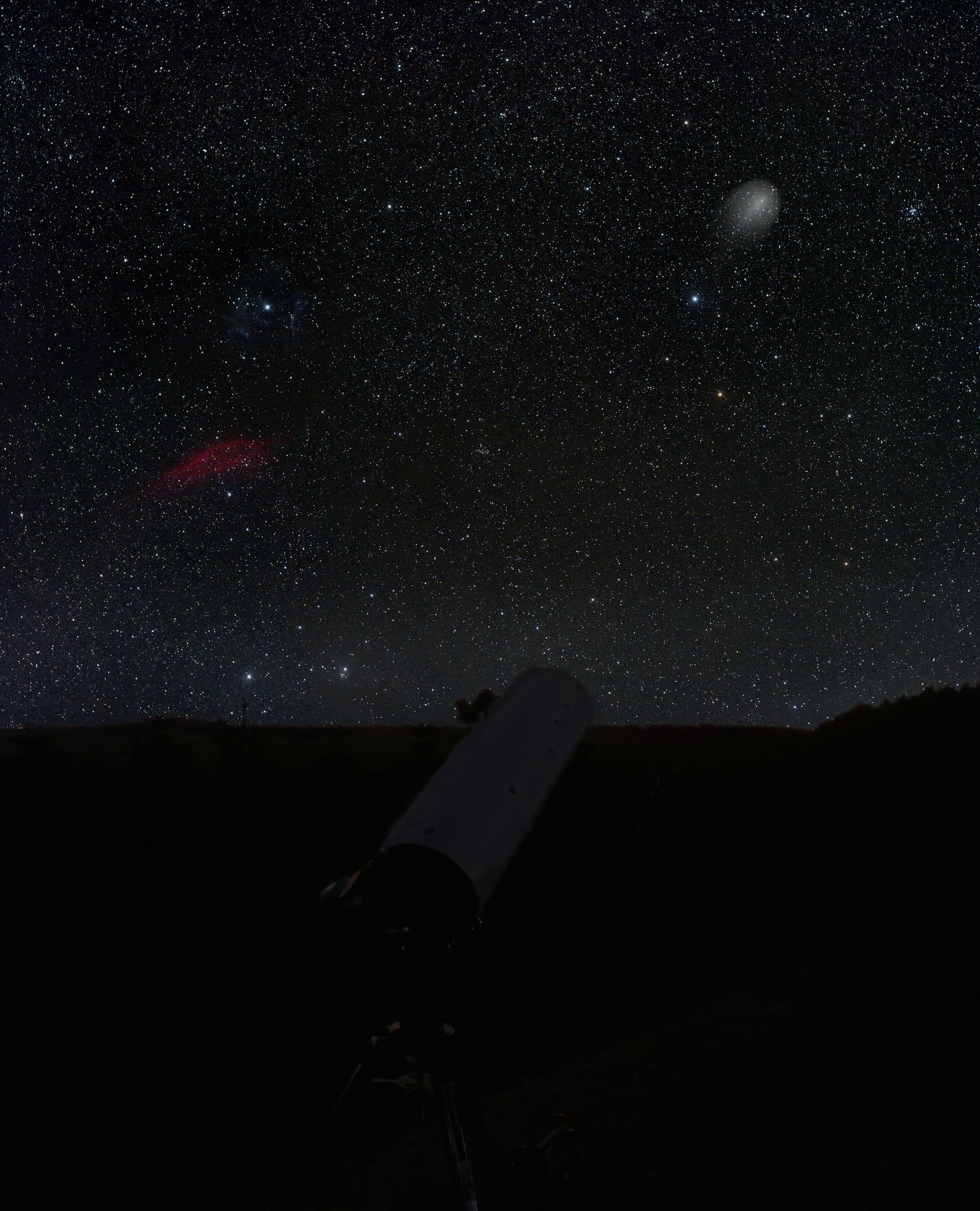 komet 17P mit Californianebel